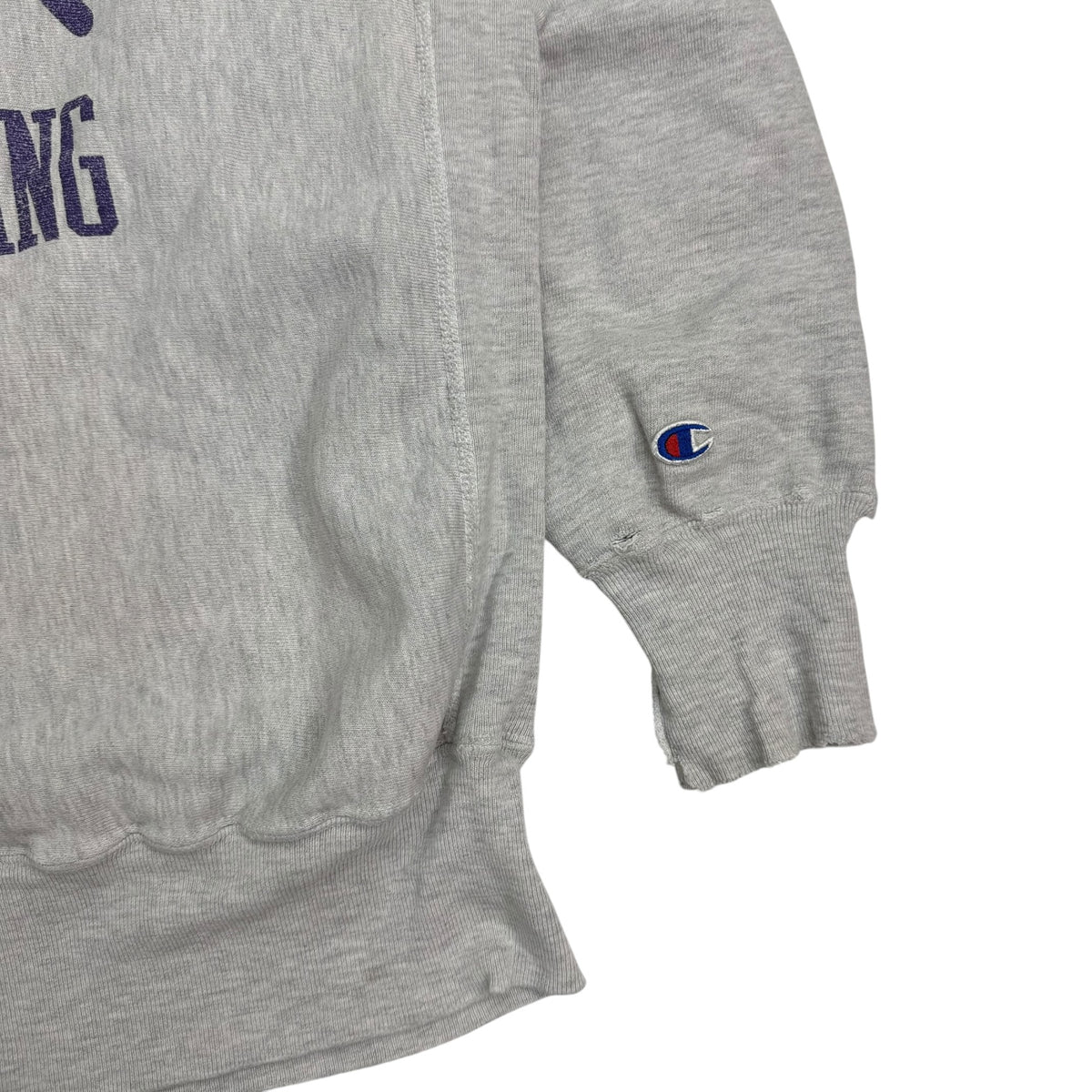 Vintage Champion Reverse Weave Northern Iowa Wrestling Crewneck Grey