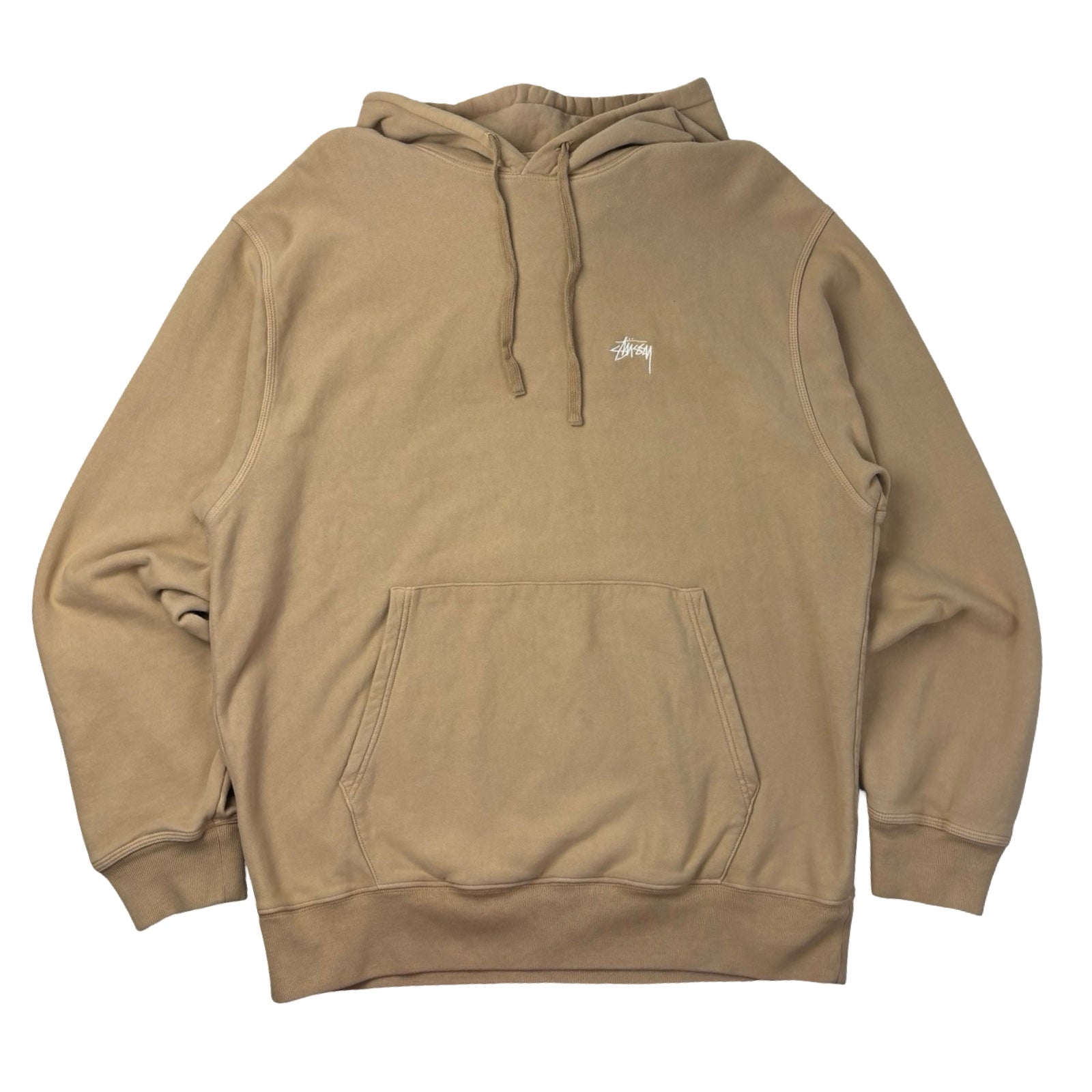 Stussy Stock Logo Pullover Hoodie Khaki