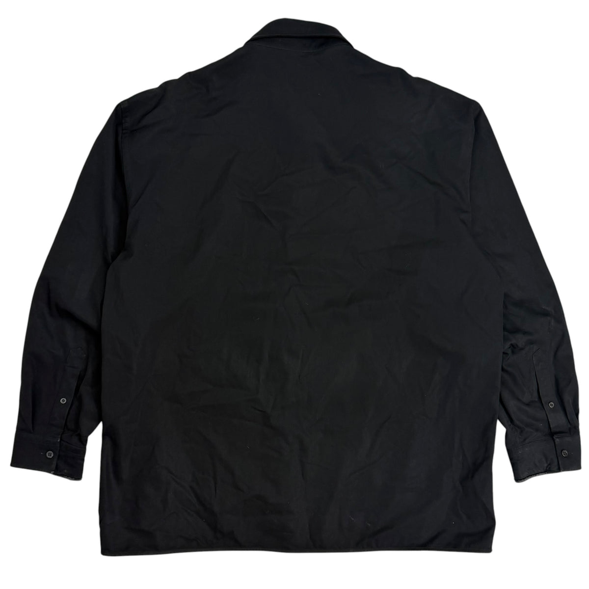 Balenciaga Oversized Button Up Dress Shirt Black