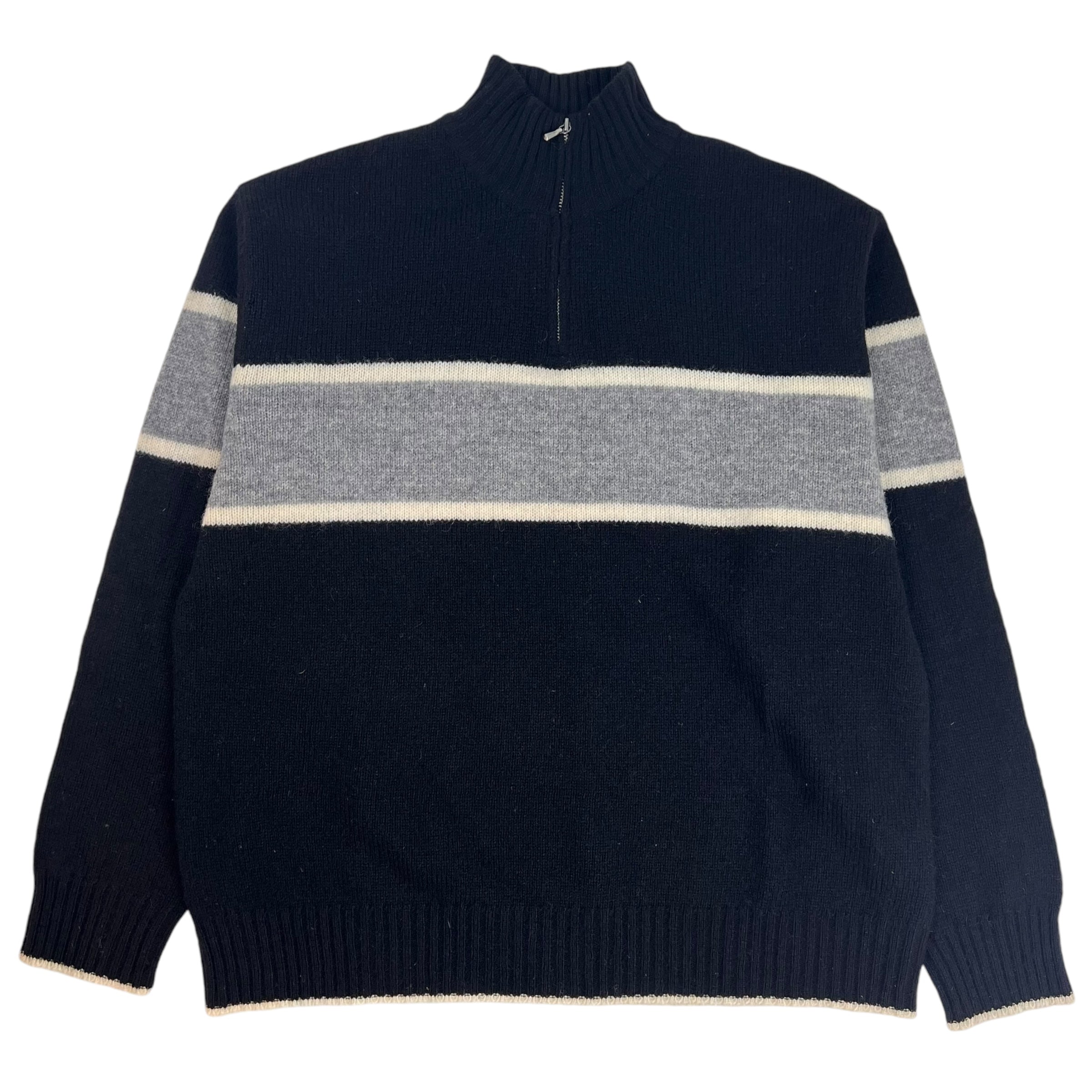 Vintage GAP Knit Quarter-Zip Black