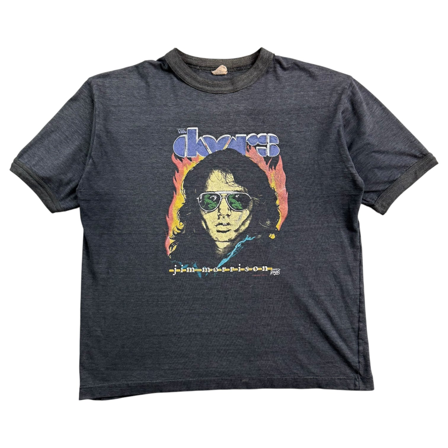 1988 The Doors Jim Morrison ‘Lizard King’ Ringer Tee Black