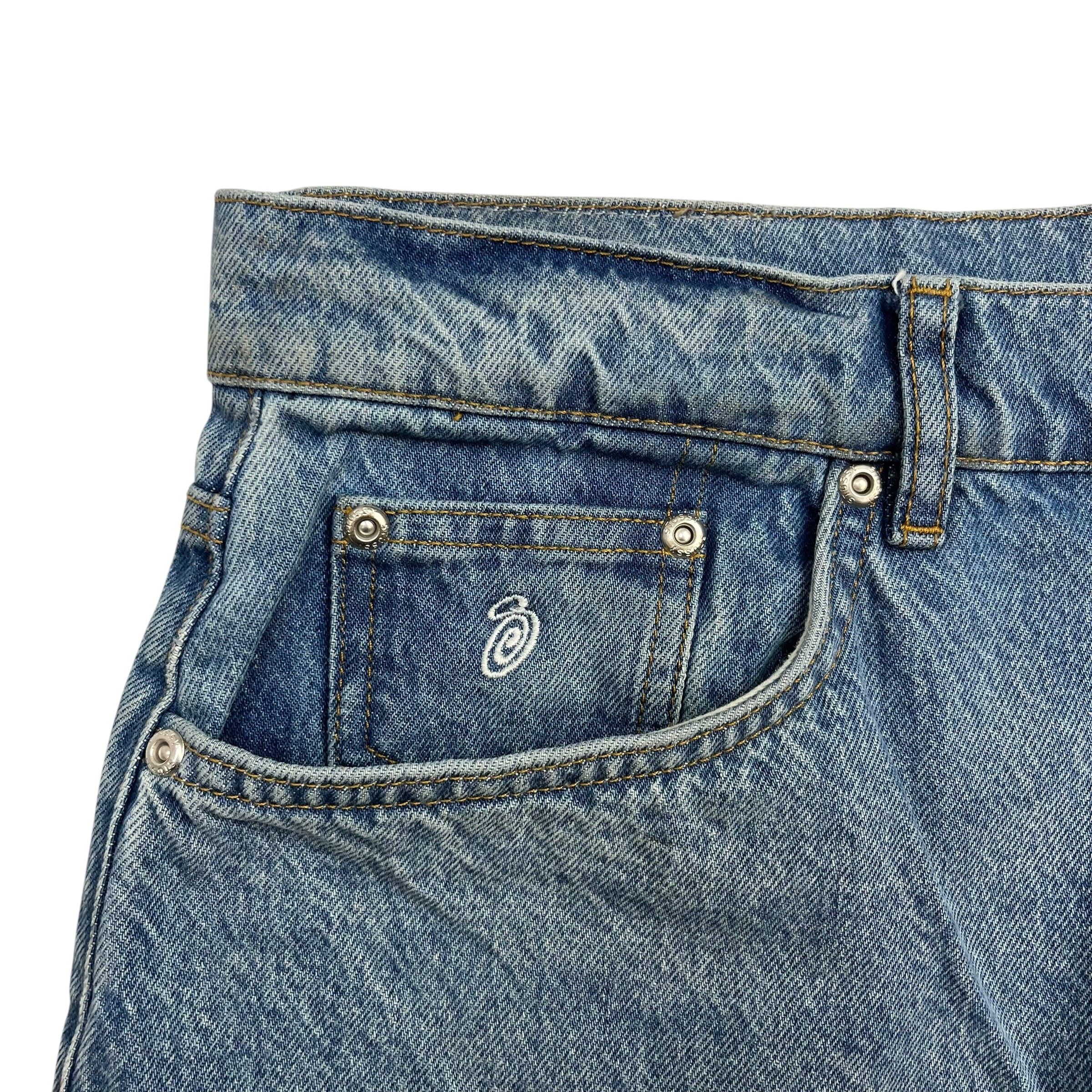 Stussy “BIGOL” Denim Pants Light Wash Blue