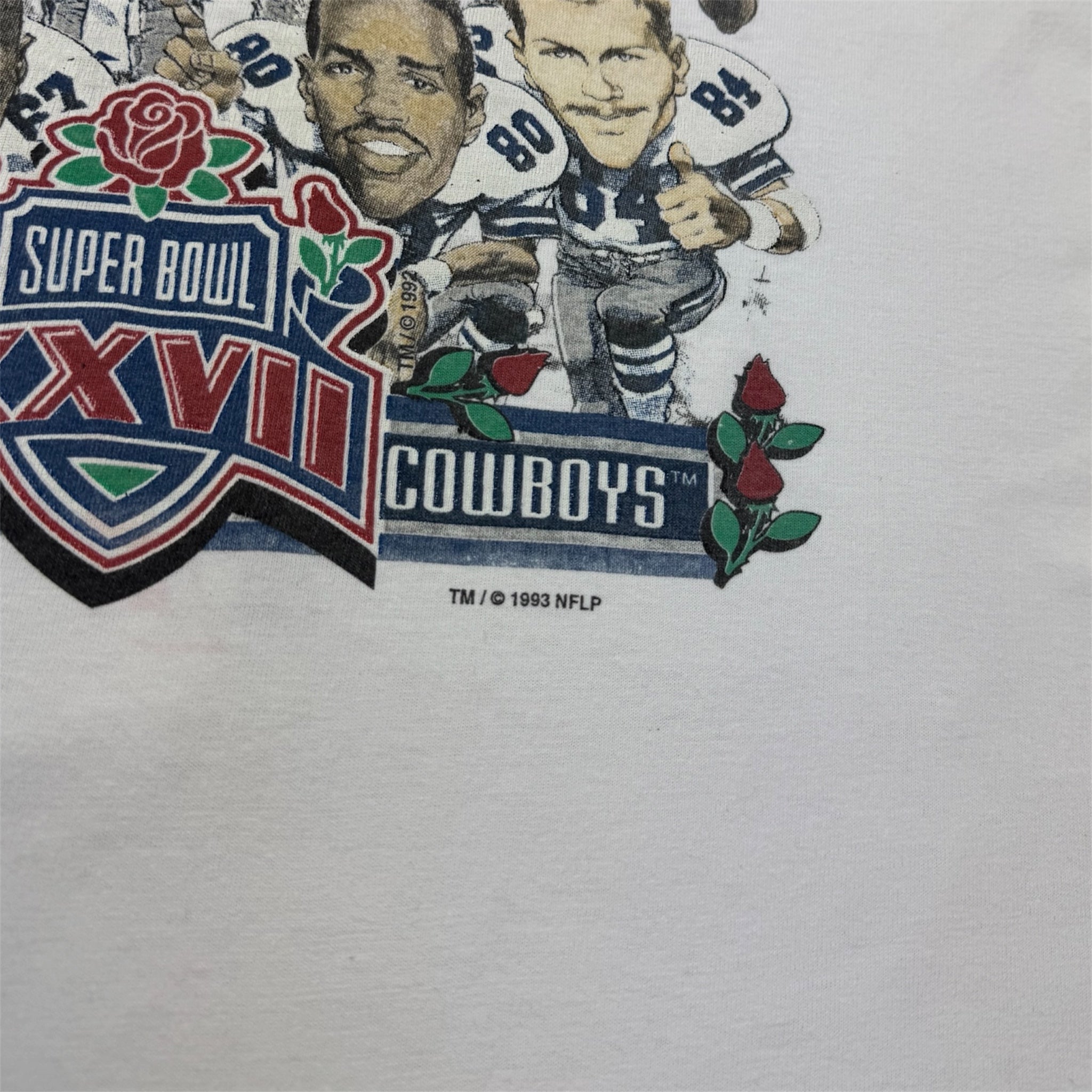 1993 Dallas Cowboys Super Bowl XXII Champions NFL Salem T-Shirt