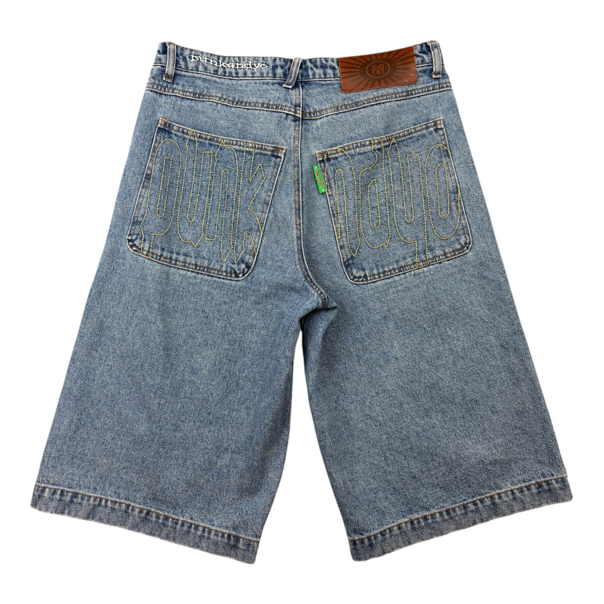 PUNKANDYO CURVE DENIM SHORTS MEDIUM WASH Blue
