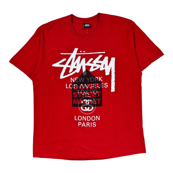 Stussy Dover Street Market World Tour T-Shirt Red