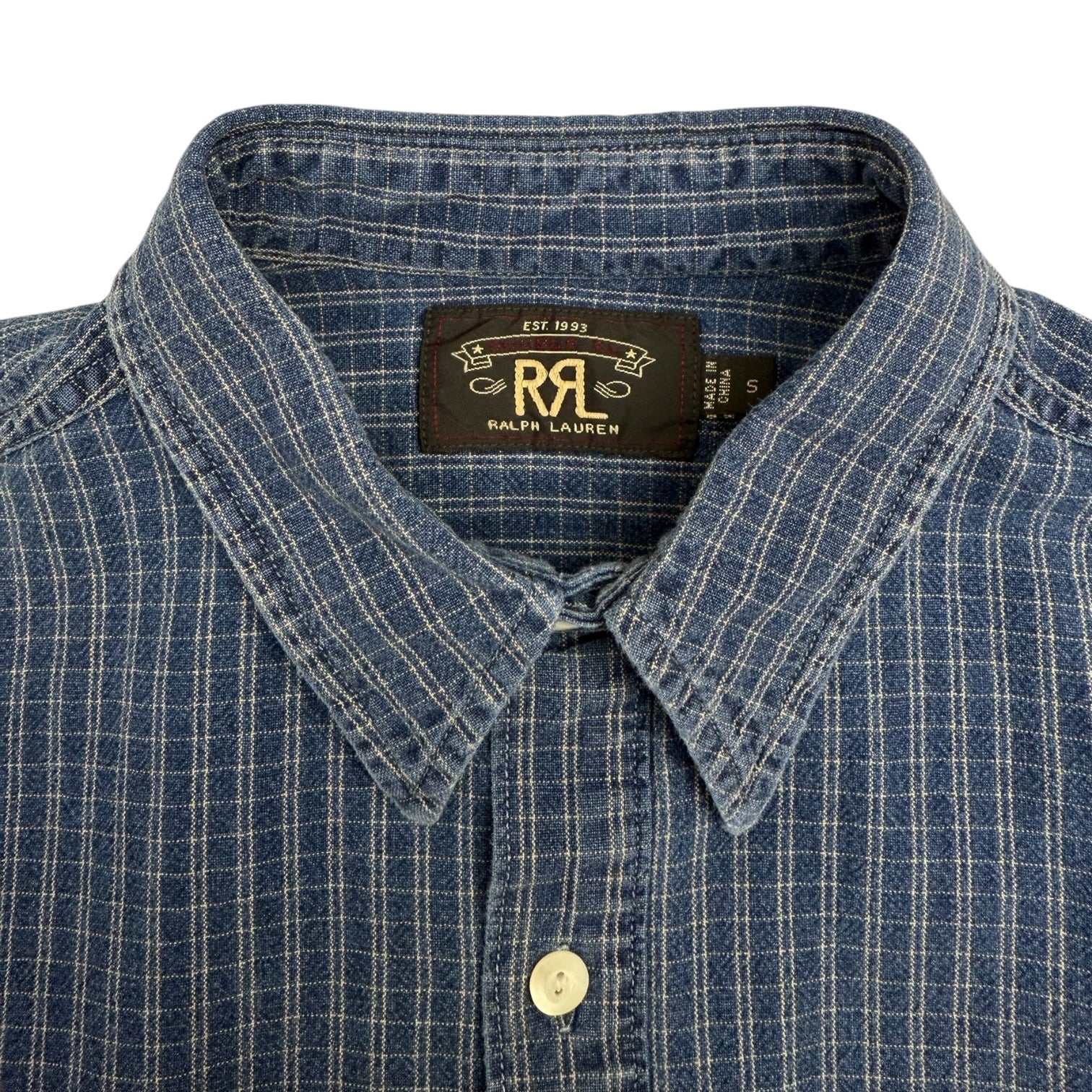 Ralph Lauren RRL Checkered Work Shirt Navy