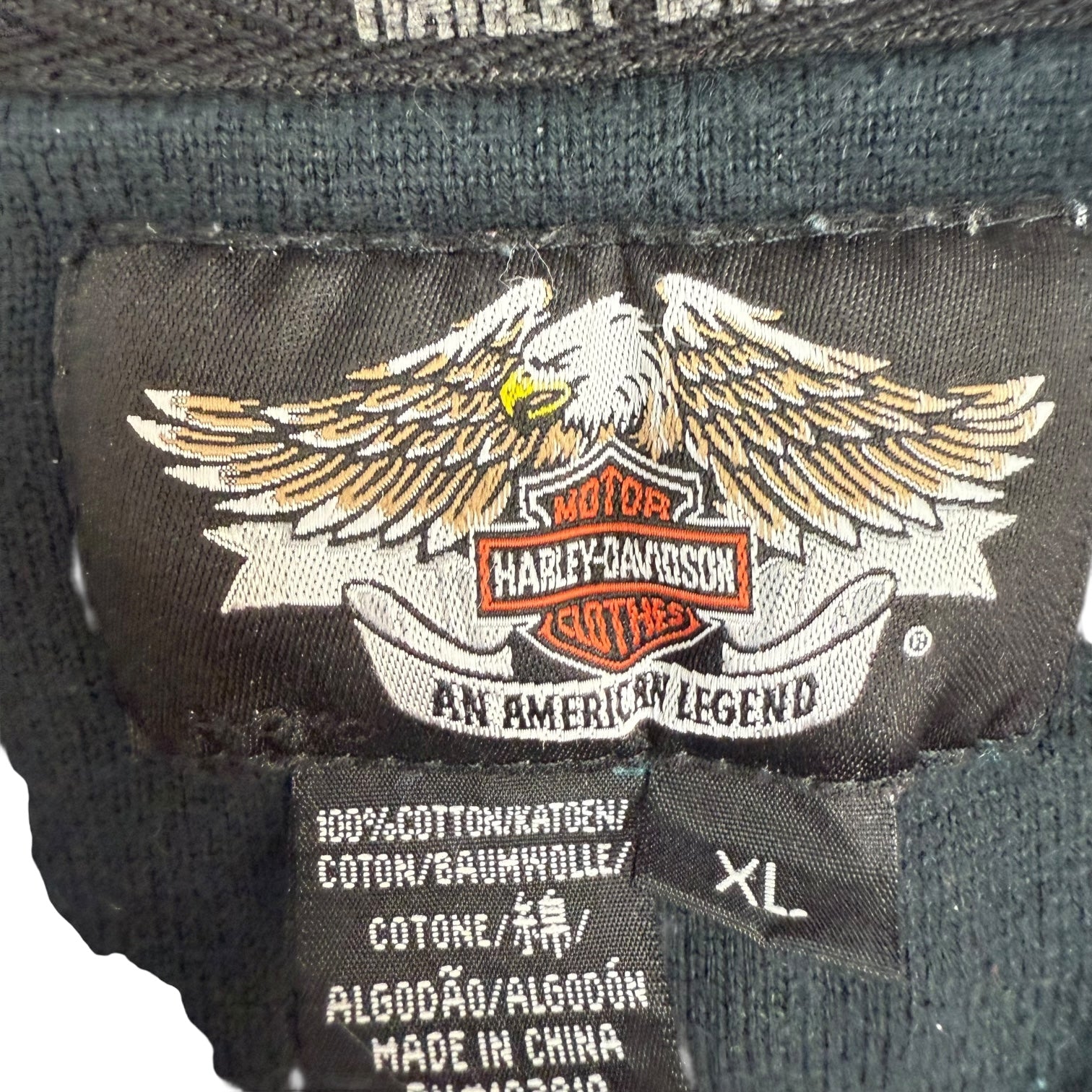 Vintage Harley 1/4 Knit Sweater Black/Maroon