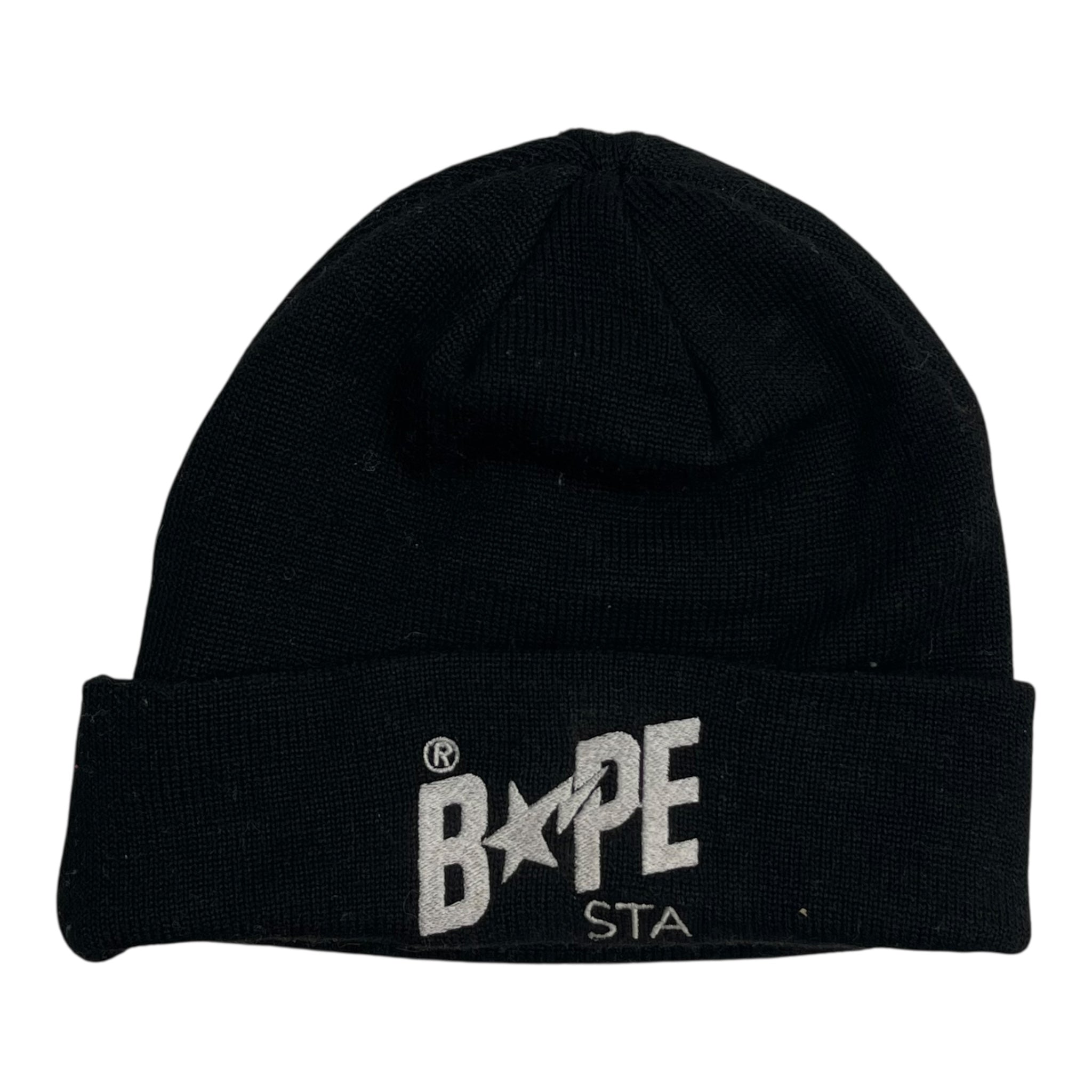 Bapesta Star Embroidered Beanie Black