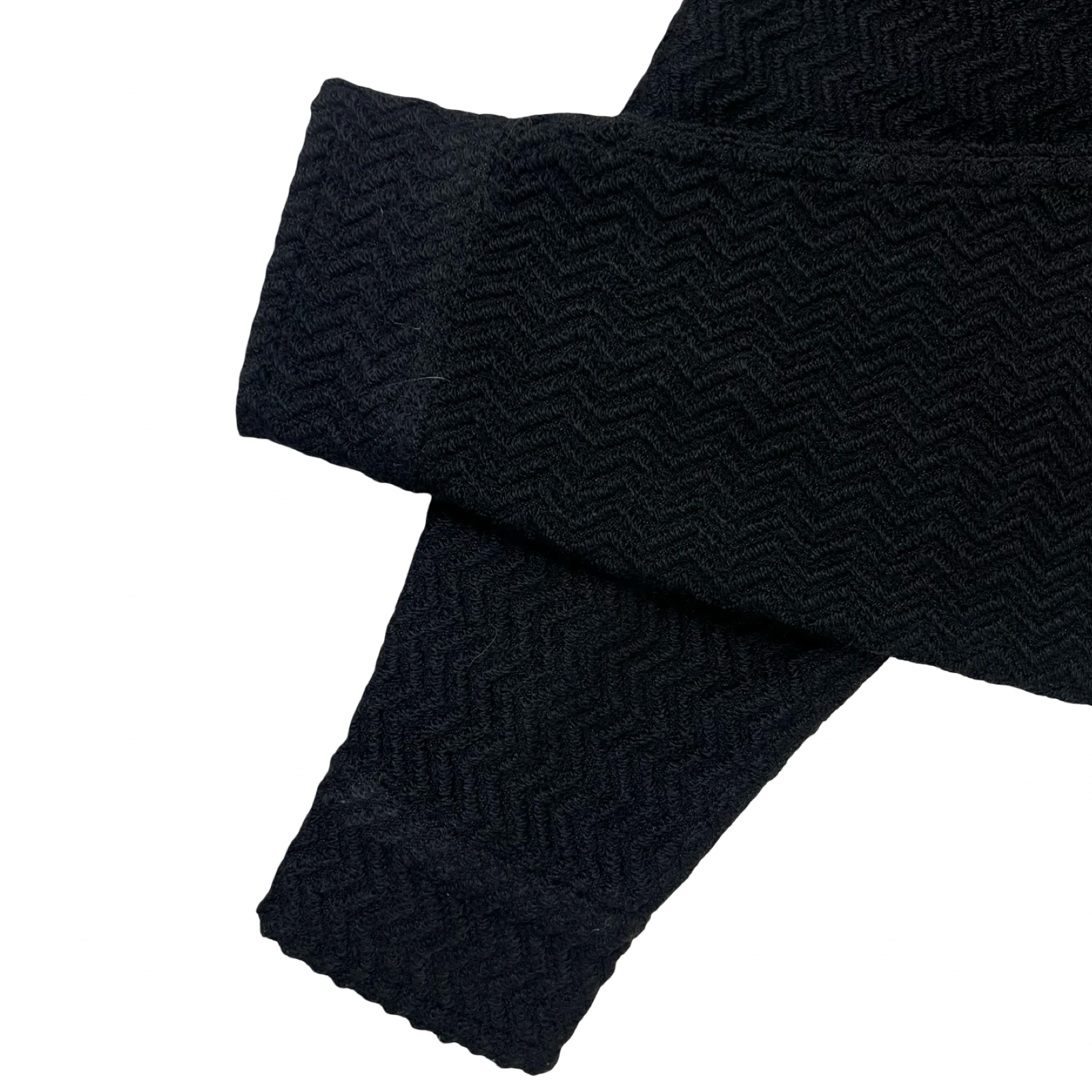 Stussy Textured Wool CPO Long-Sleeve T-Shirt Black