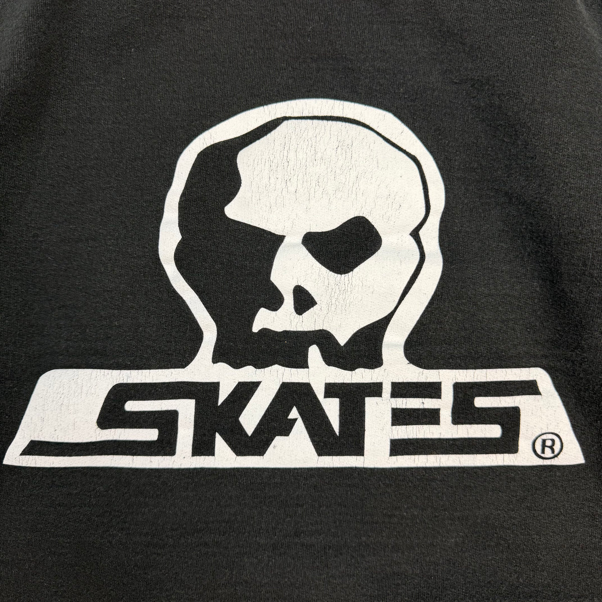 Vintage Skull Skates Hoodie Black