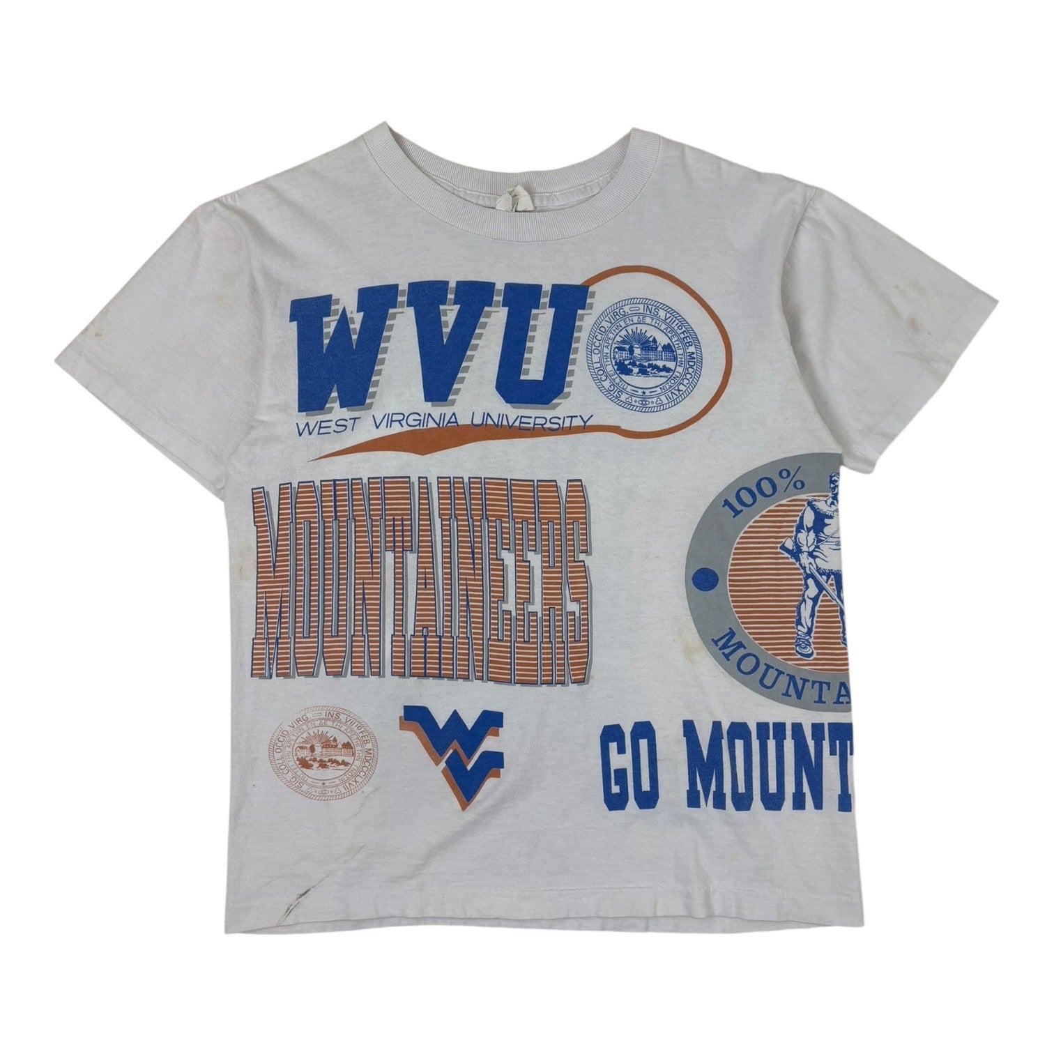Vintage West Virginia University Mountaineers T-Shirt White