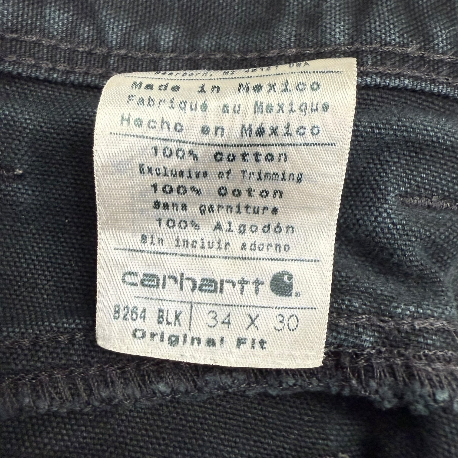 Vintage Carhartt Double Knee Cargo Pants Black
