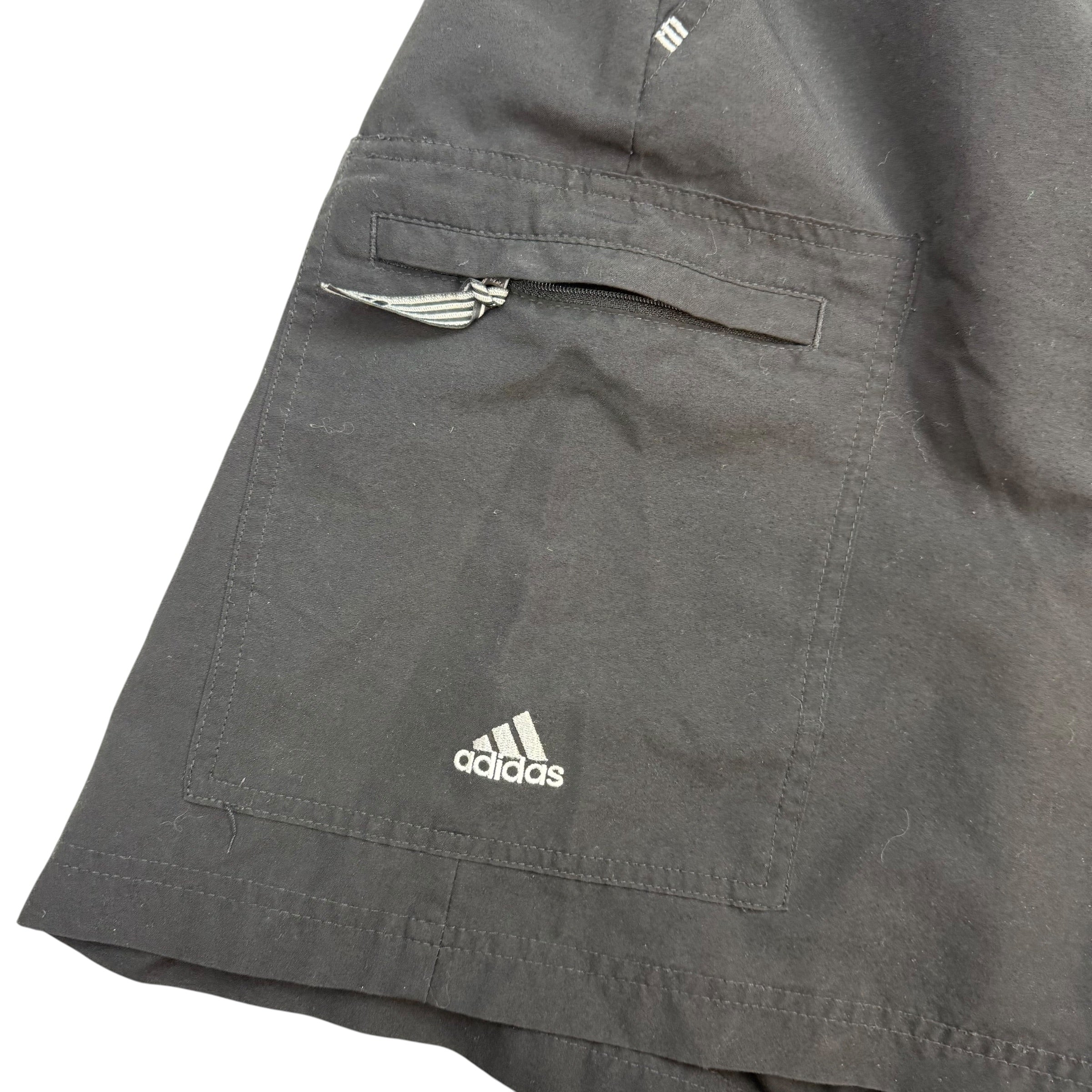 Vintage Adidas Cinch Waist Shorts Black