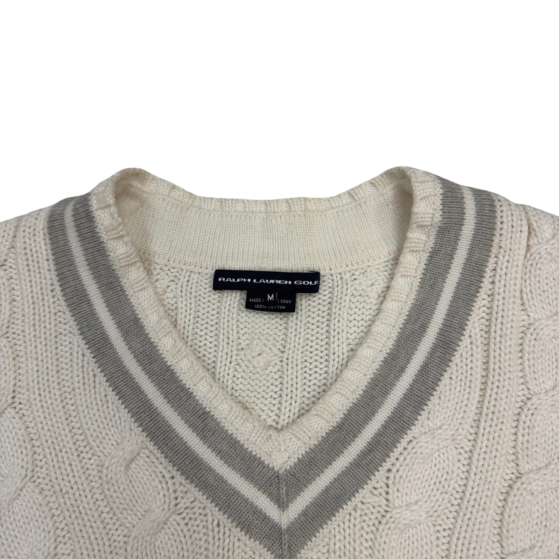 (W) Vintage Polo Ralph Lauren Golf Cable Knit Sweater