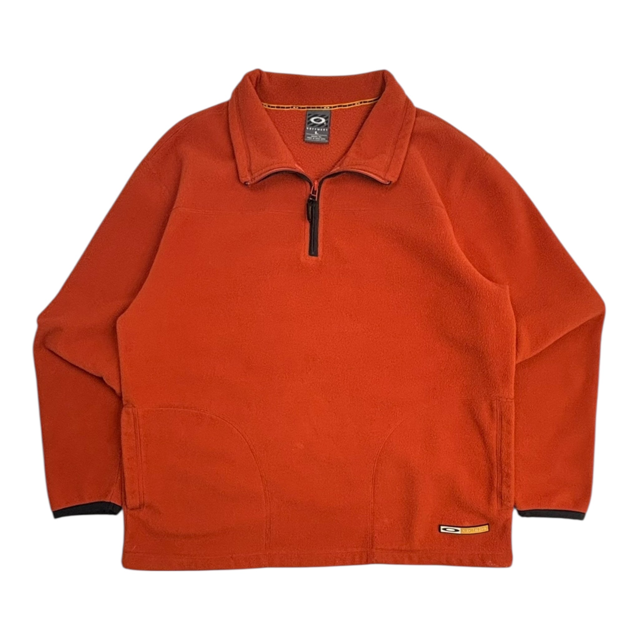 Vintage Oakley Quarter-Zip Fleece Burnt Orange