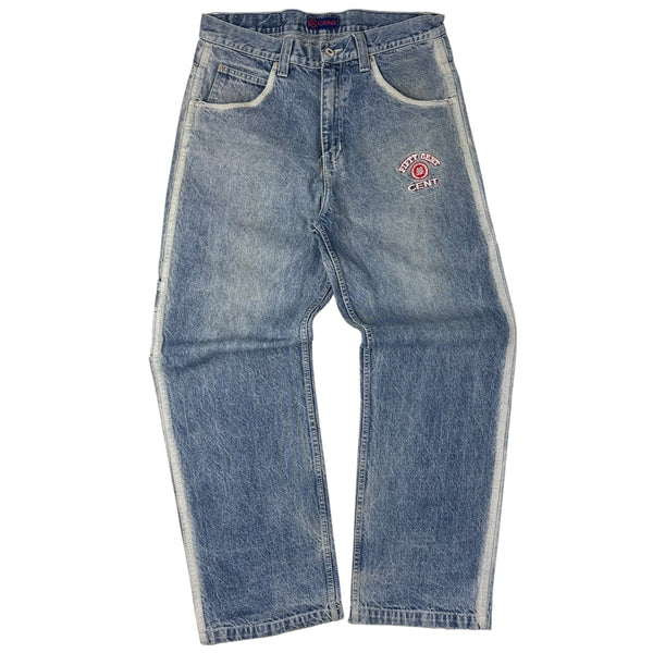 Vintage Y2K 50-Cent Contrast Accented Panel Jeans