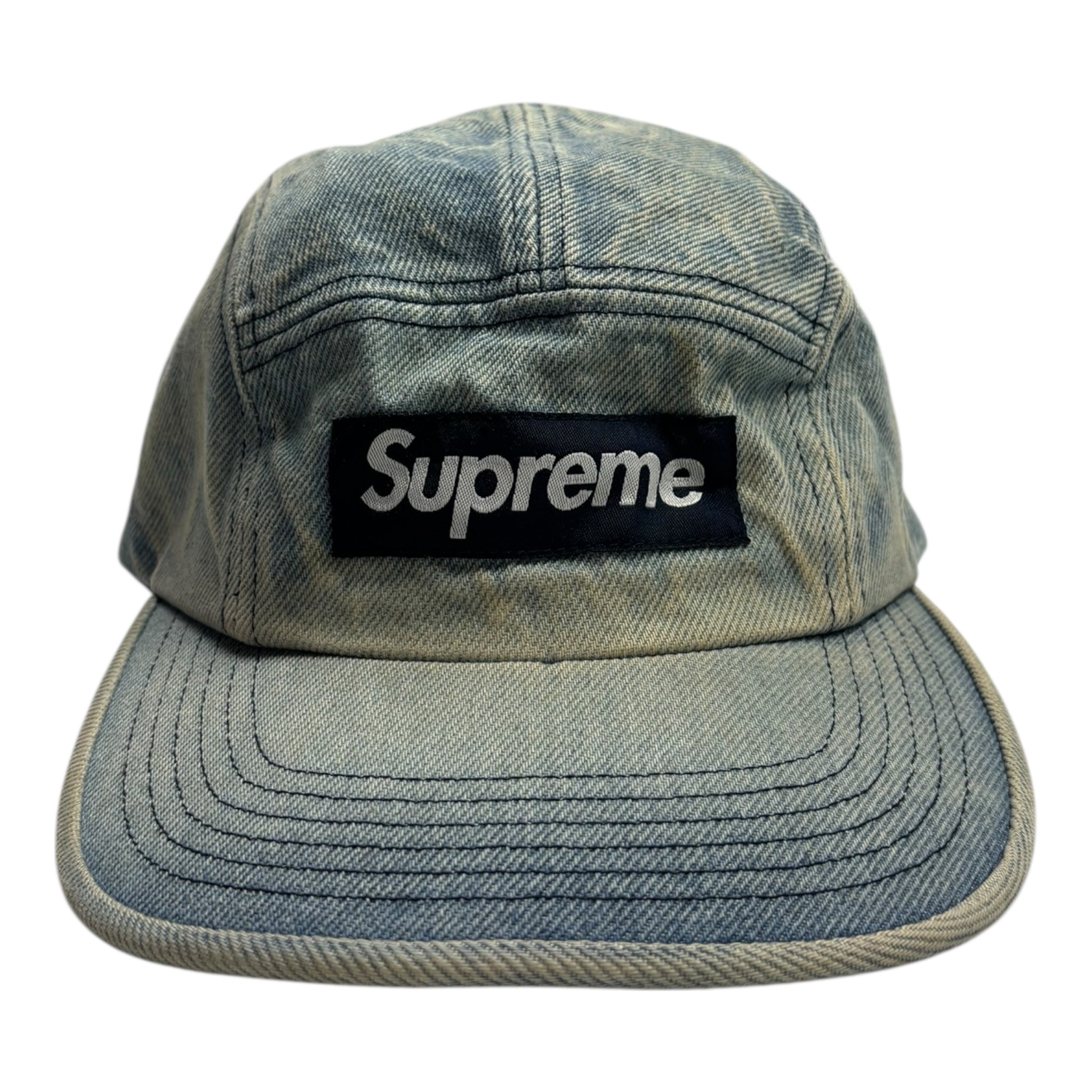 Supreme Washed Chino Twill Camp Cap Dirty Indigo