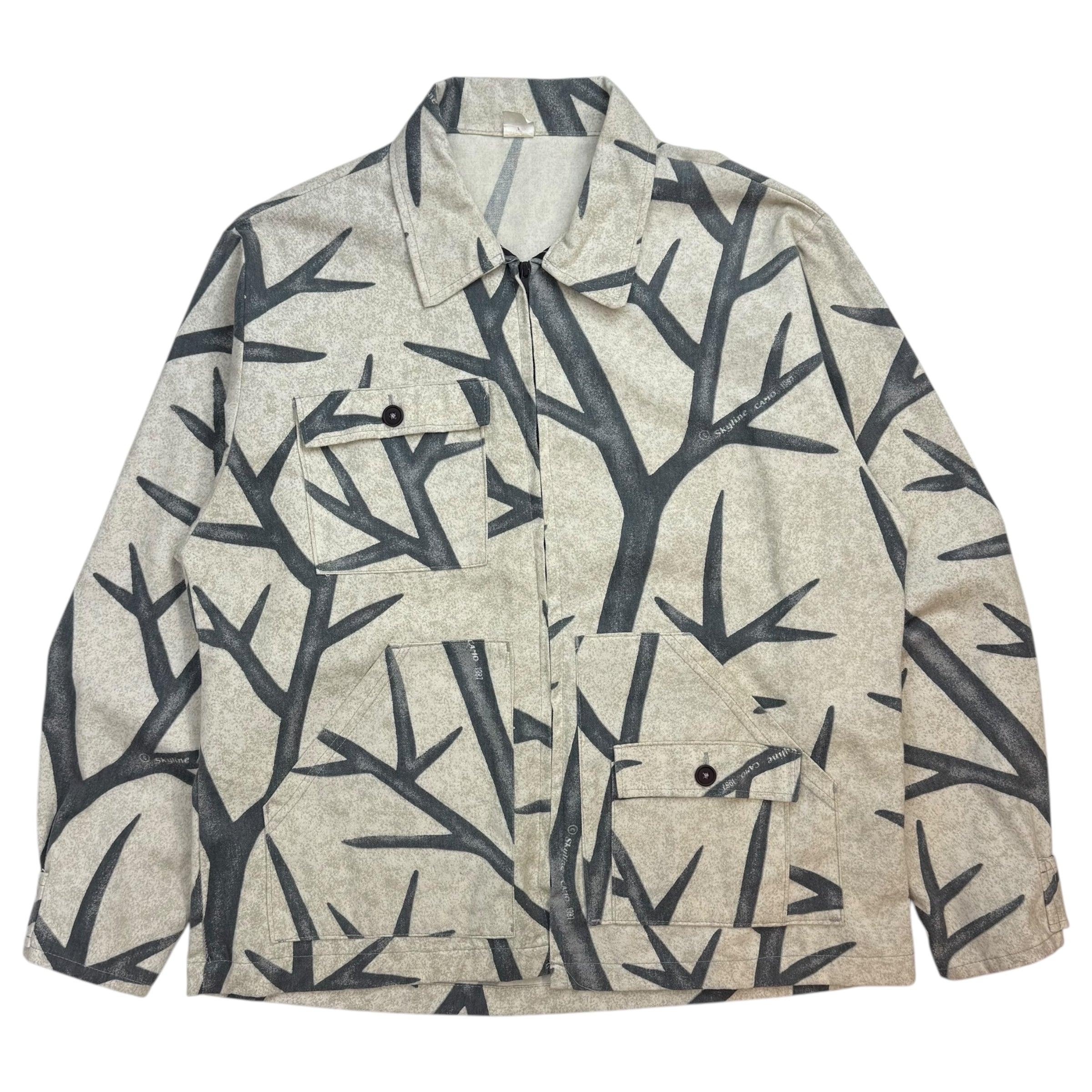 1987 Skyline Camo Zip Up Jacket White