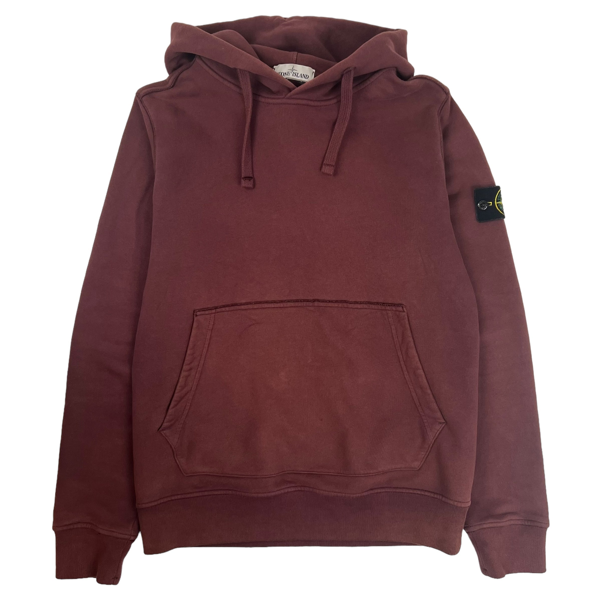 Stone Island Burgundy Hoodie Fleece