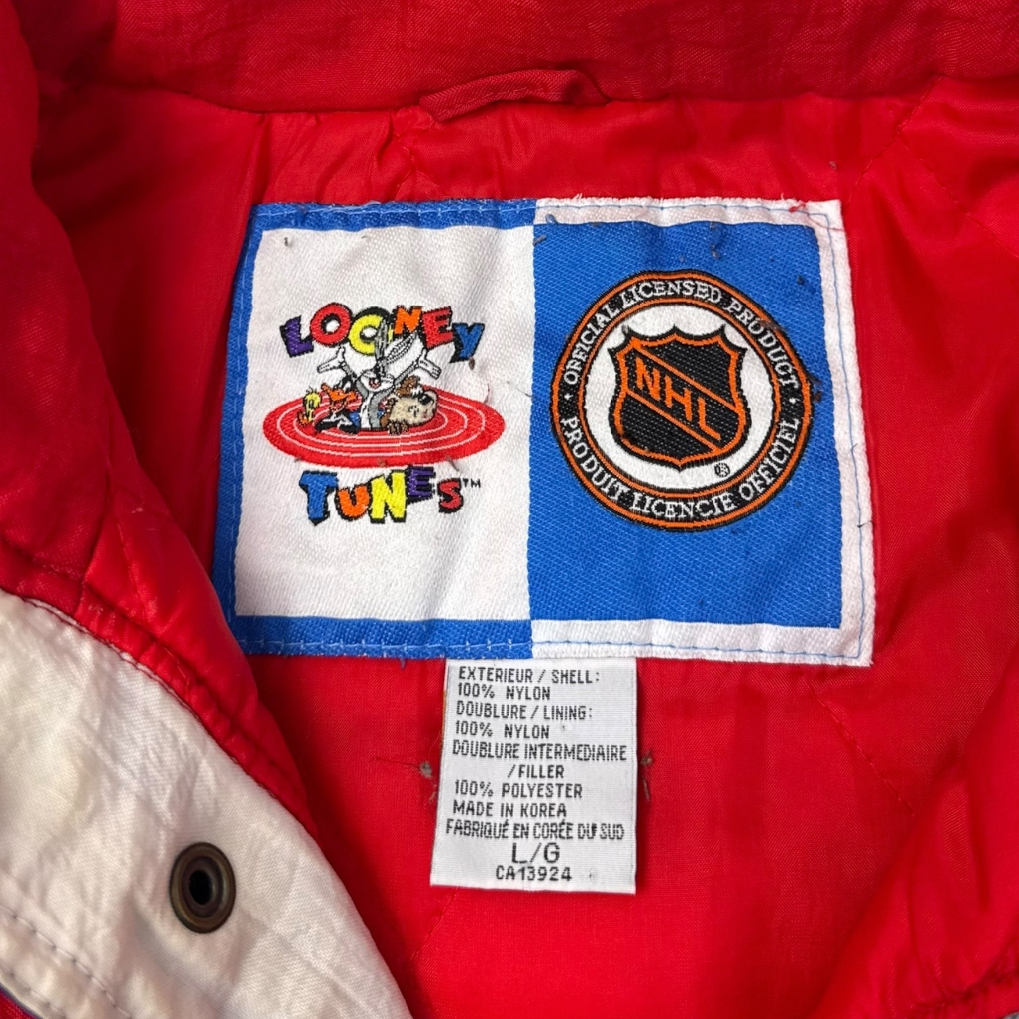 Vintage Taz Looney Tunes NHL Canadiens Jacket