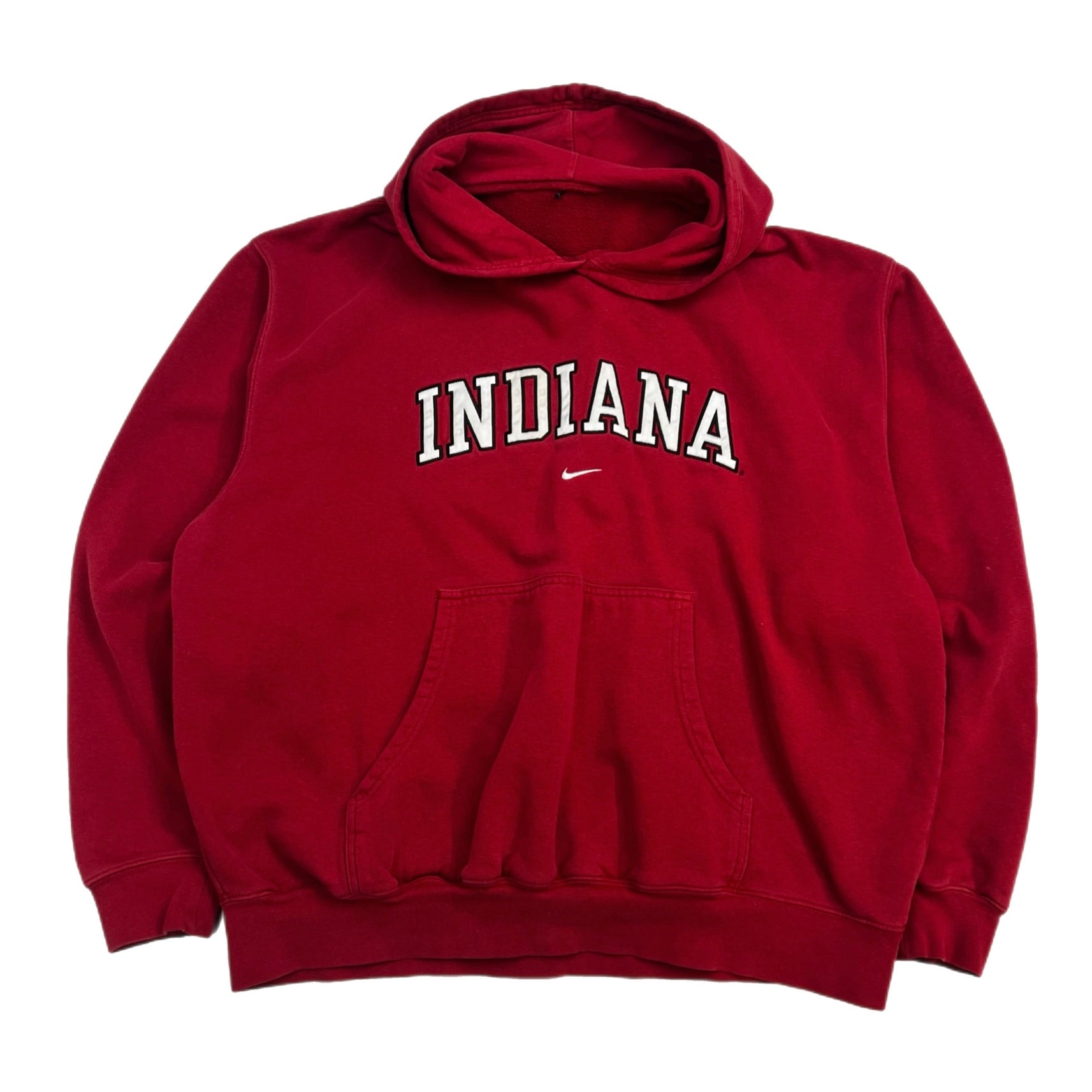 Vintage Nike Indiana Centre Swoosh Hoodie Red