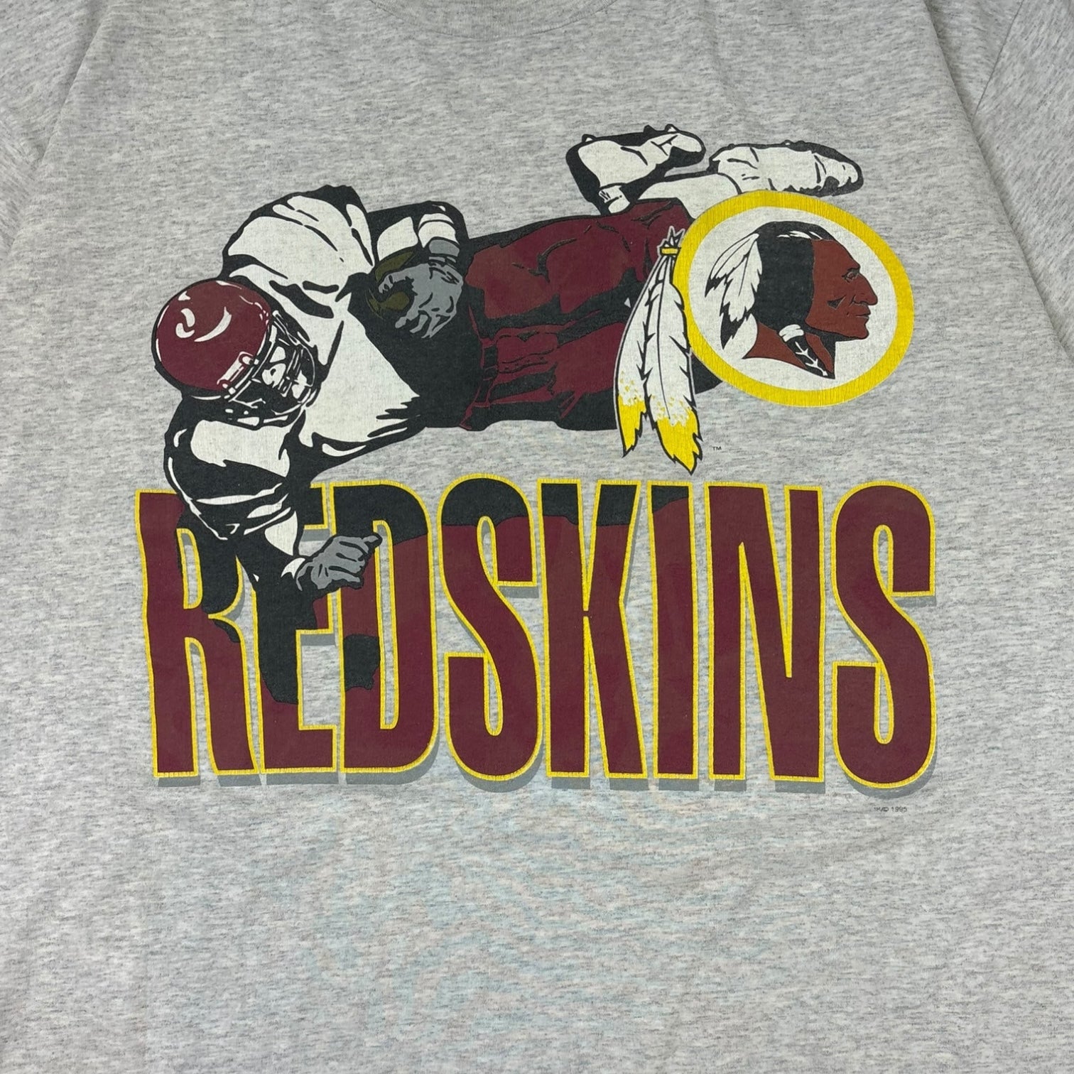 Vintage 1995 Washington Redskins T-Shirt Grey