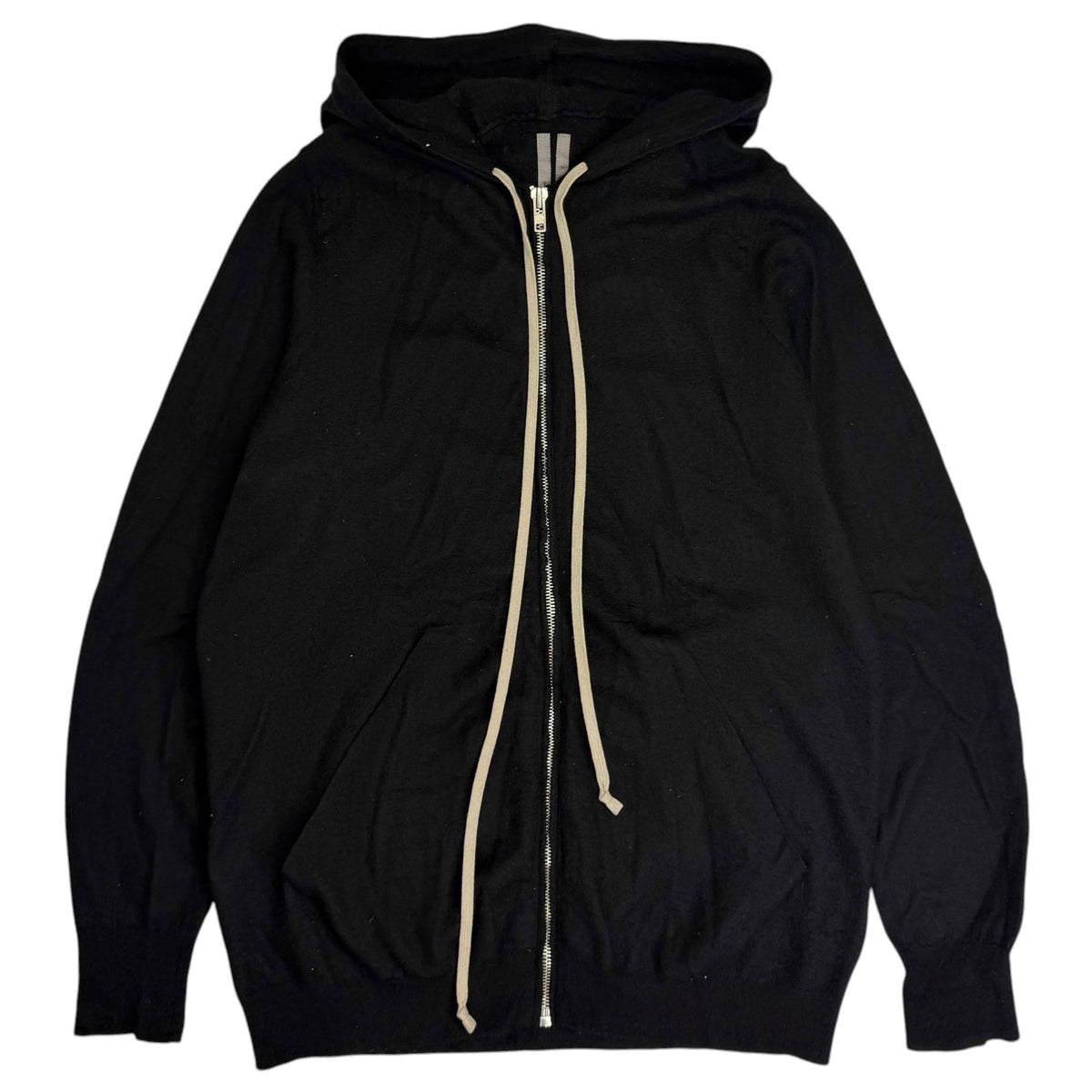 FW15 Rick Owens Cashmere Olmar Mirta Zip Up Hoodie Black