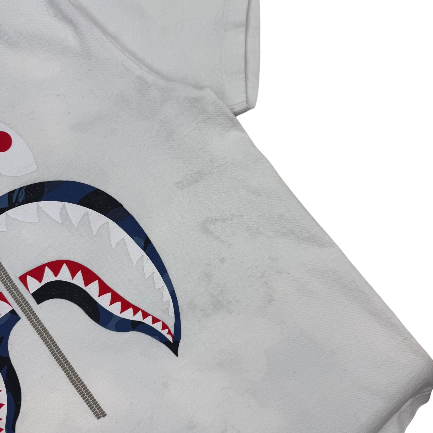 Bape Colour Camo Shark Tee White/Navy