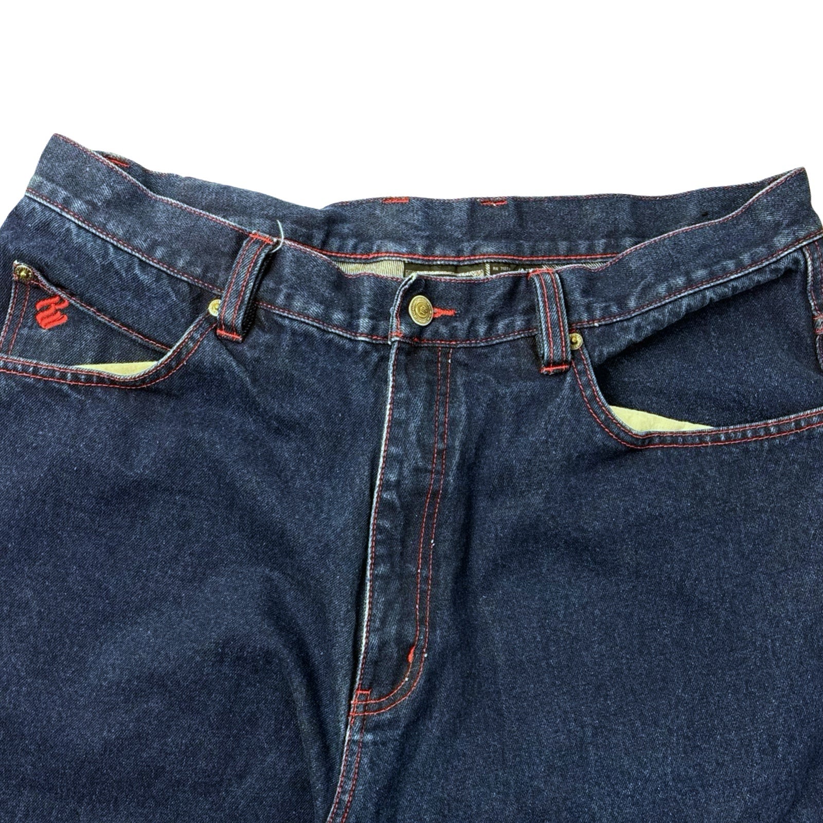 Vintage Y2K Rocawear Contrast Stitch Denim Deep Indigo