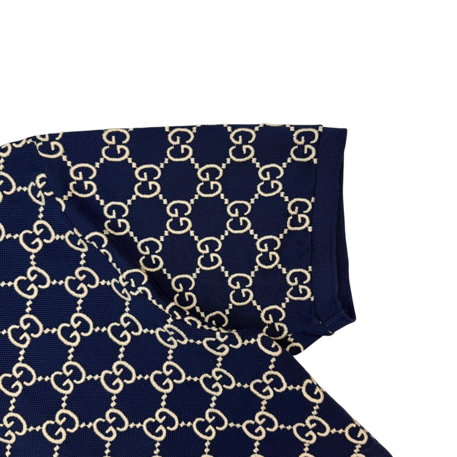 Gucci GG Print Polo Blue