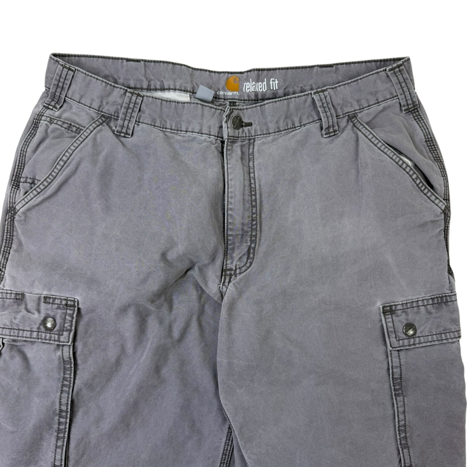 Carhartt Relaxed Fit Ripstop Work Wear Cargo Carpenter Pants Grey
