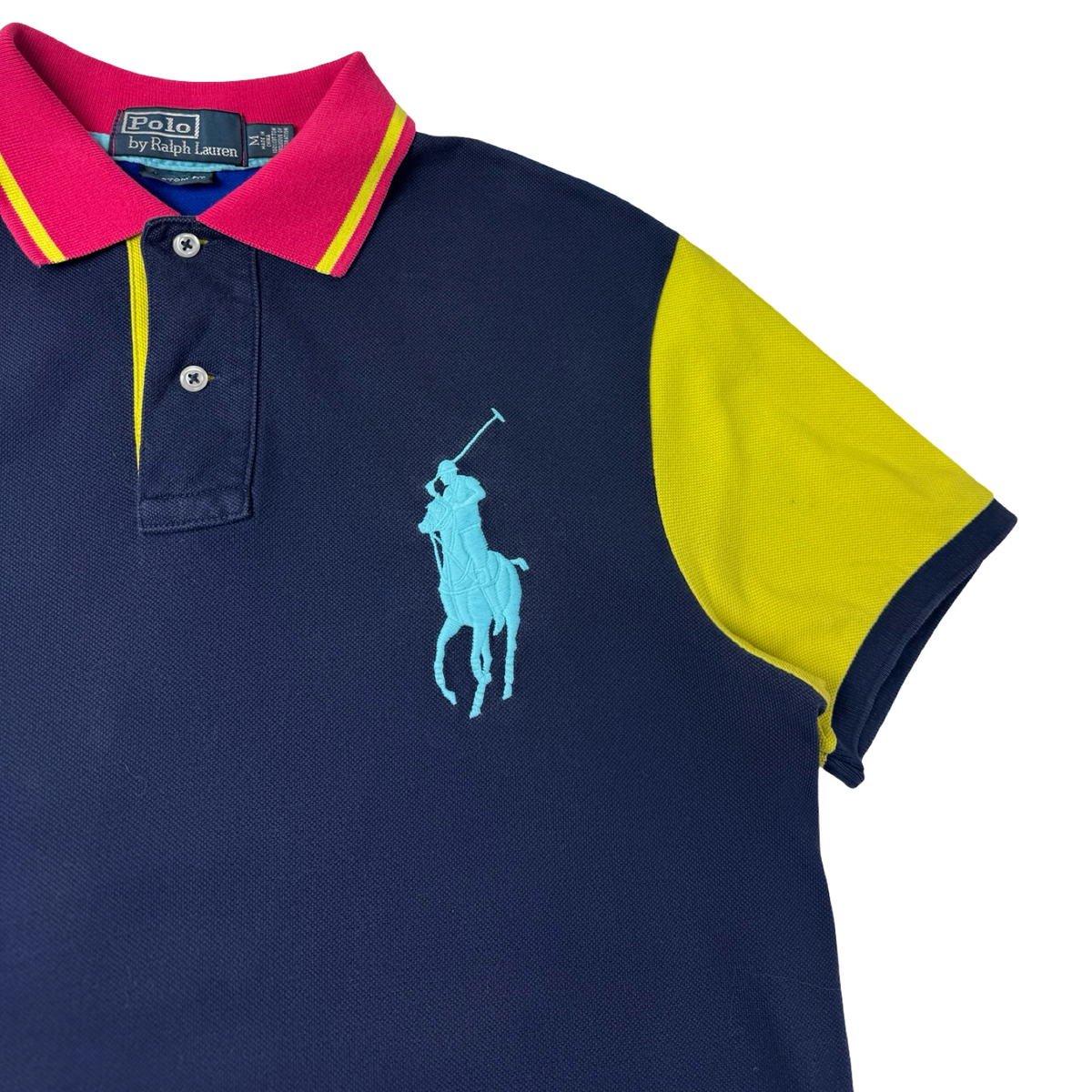 Vintage Polo Ralph Lauren Big Pony Colour Block Shirt