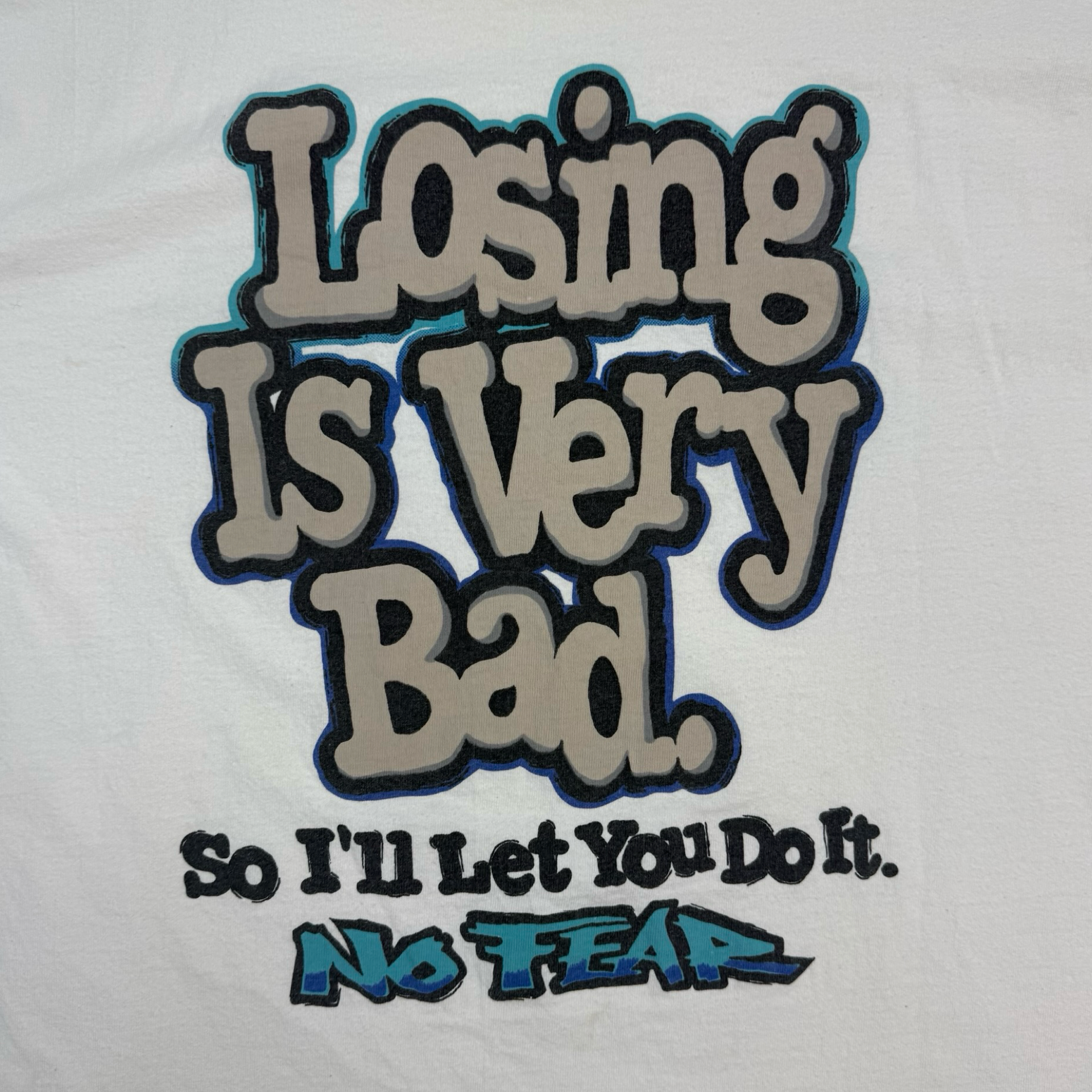 Vintage No Fear ‘Losing Is Very Bad’ Tee White