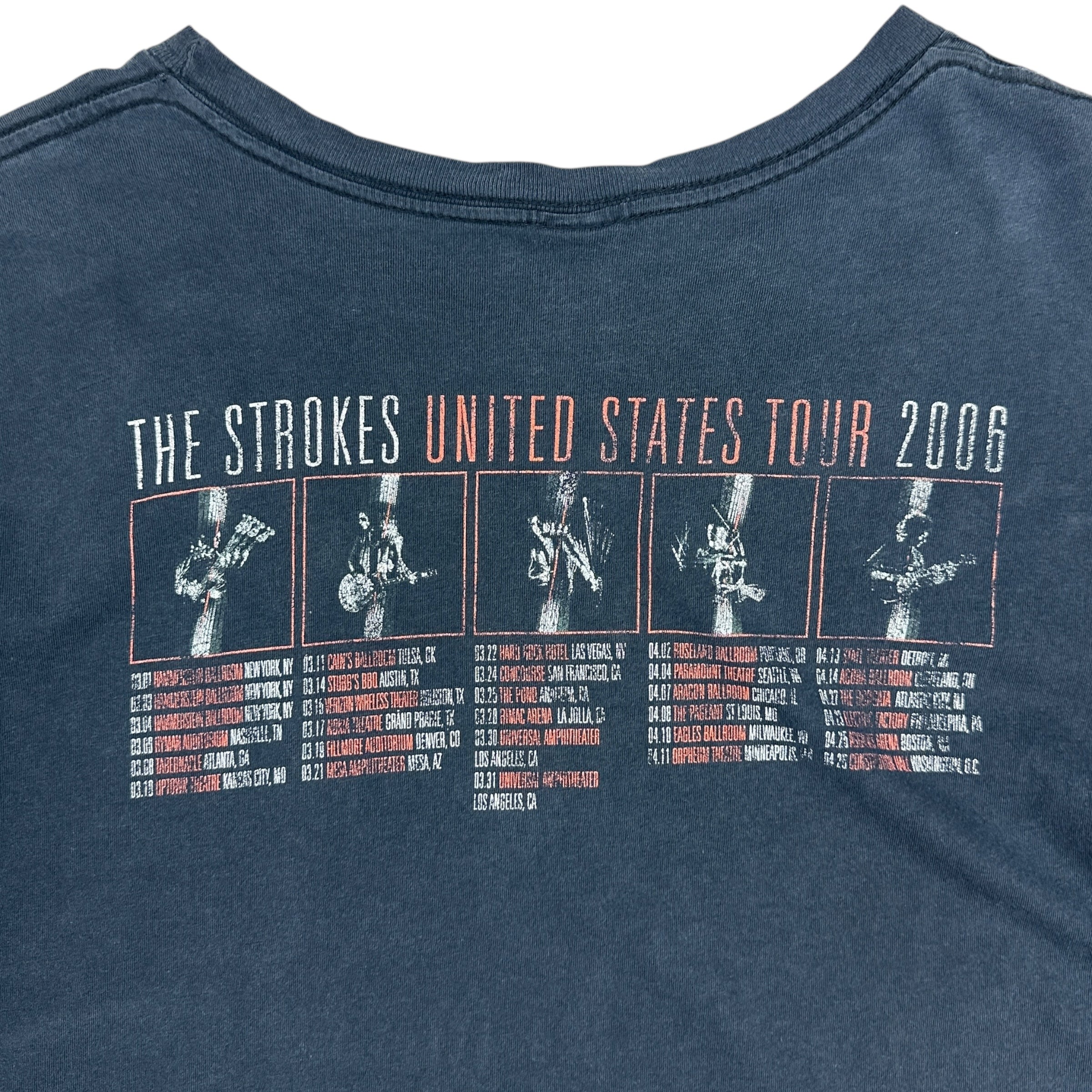 2006 The Strokes United States Tour Tee Washed Black