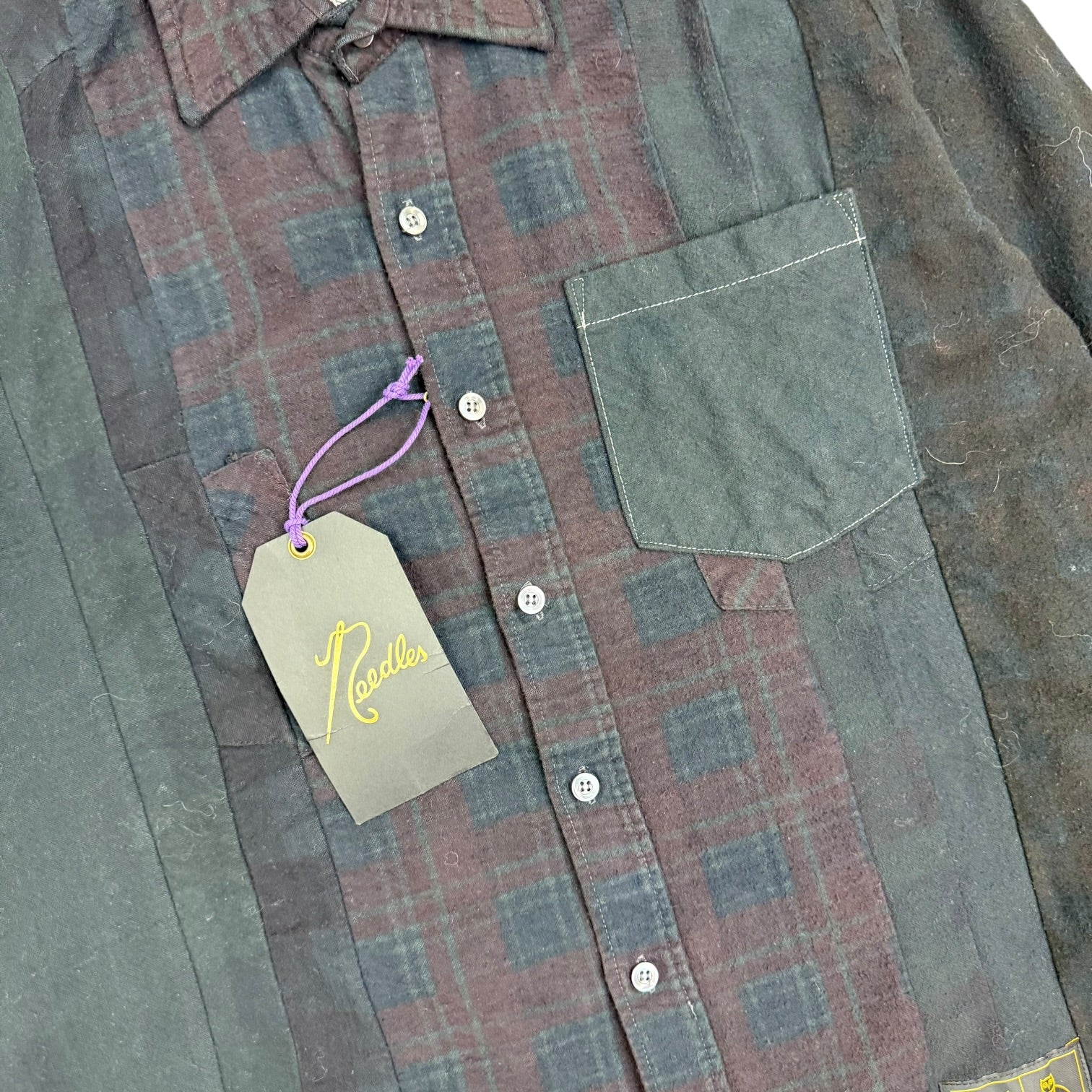 Needles x OVO Rebuild Flannel Purple/Green