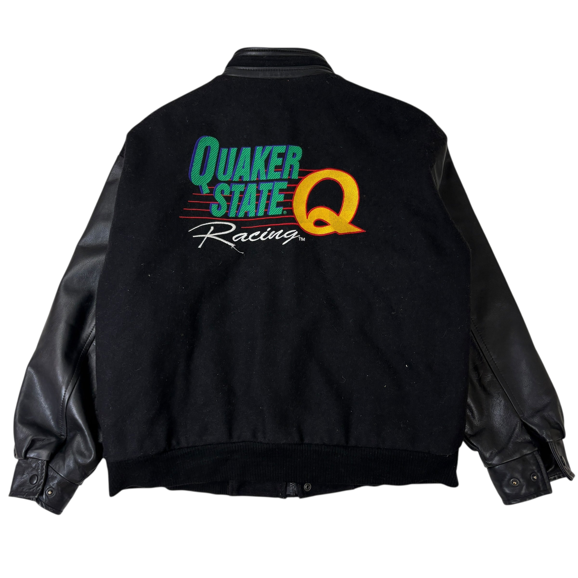 Vintage Quaker State Racing Varsity Jacket Black