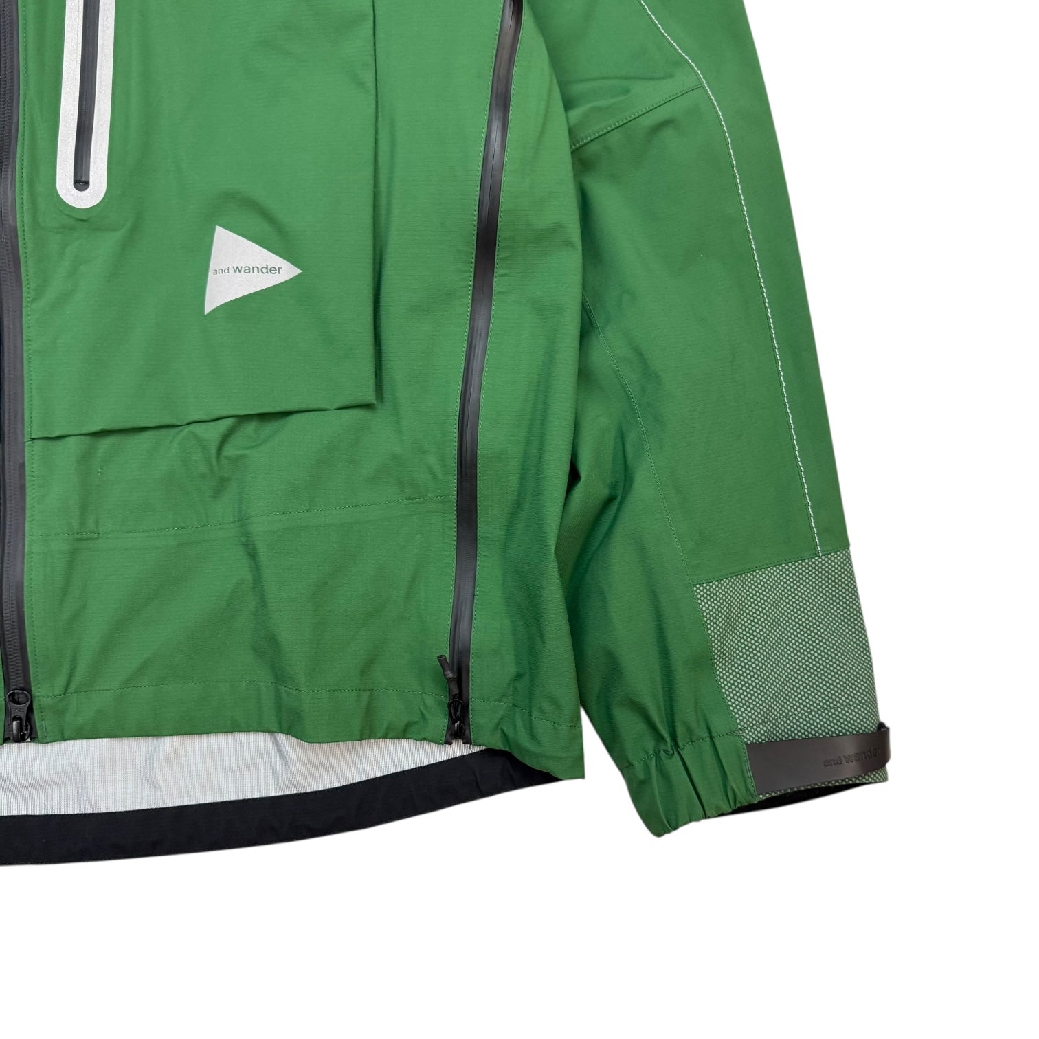 And Wander Pertex Shield Rain Jacket Green