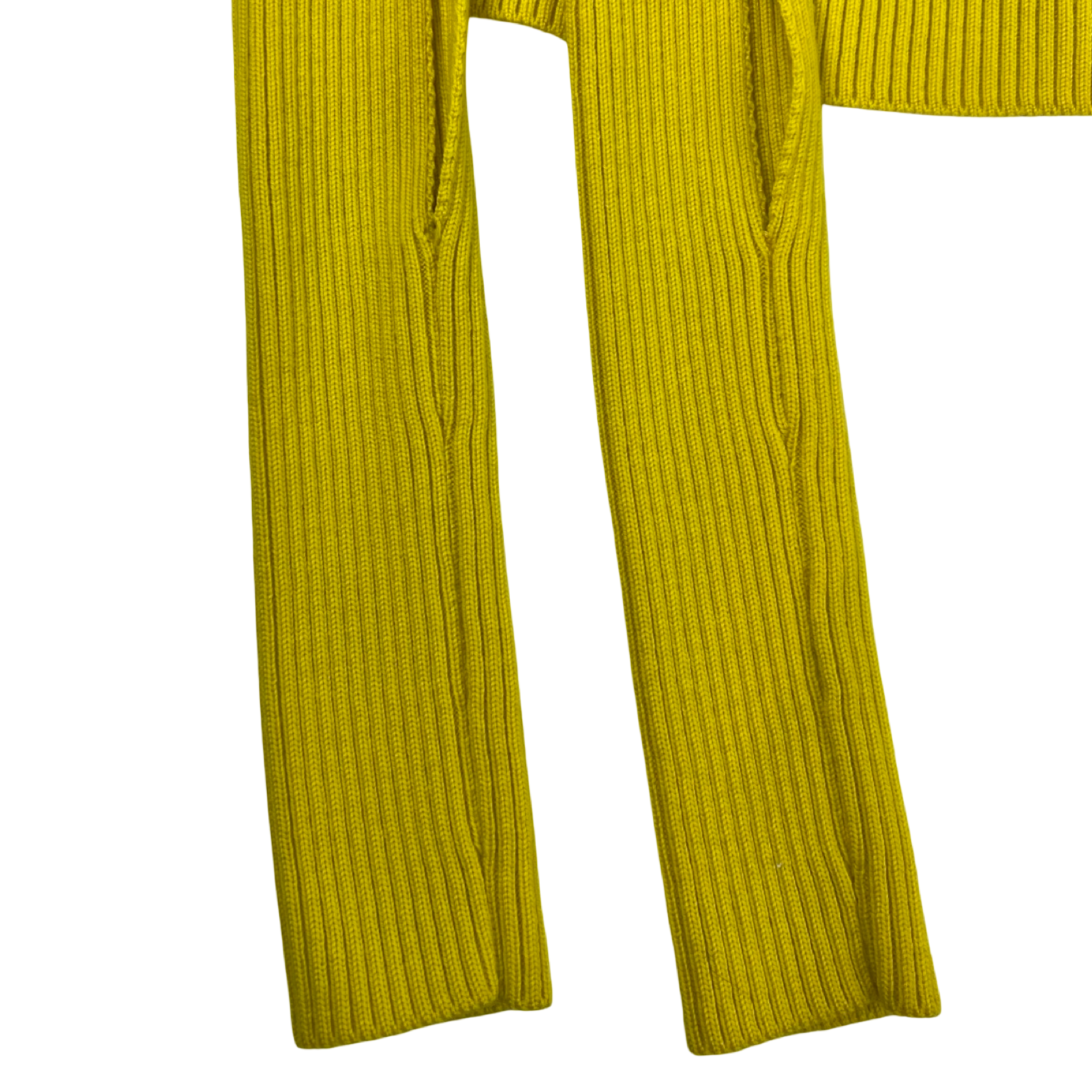 (W) Jacquemus Ribbed Wool Turtleneck Sweater Yellow