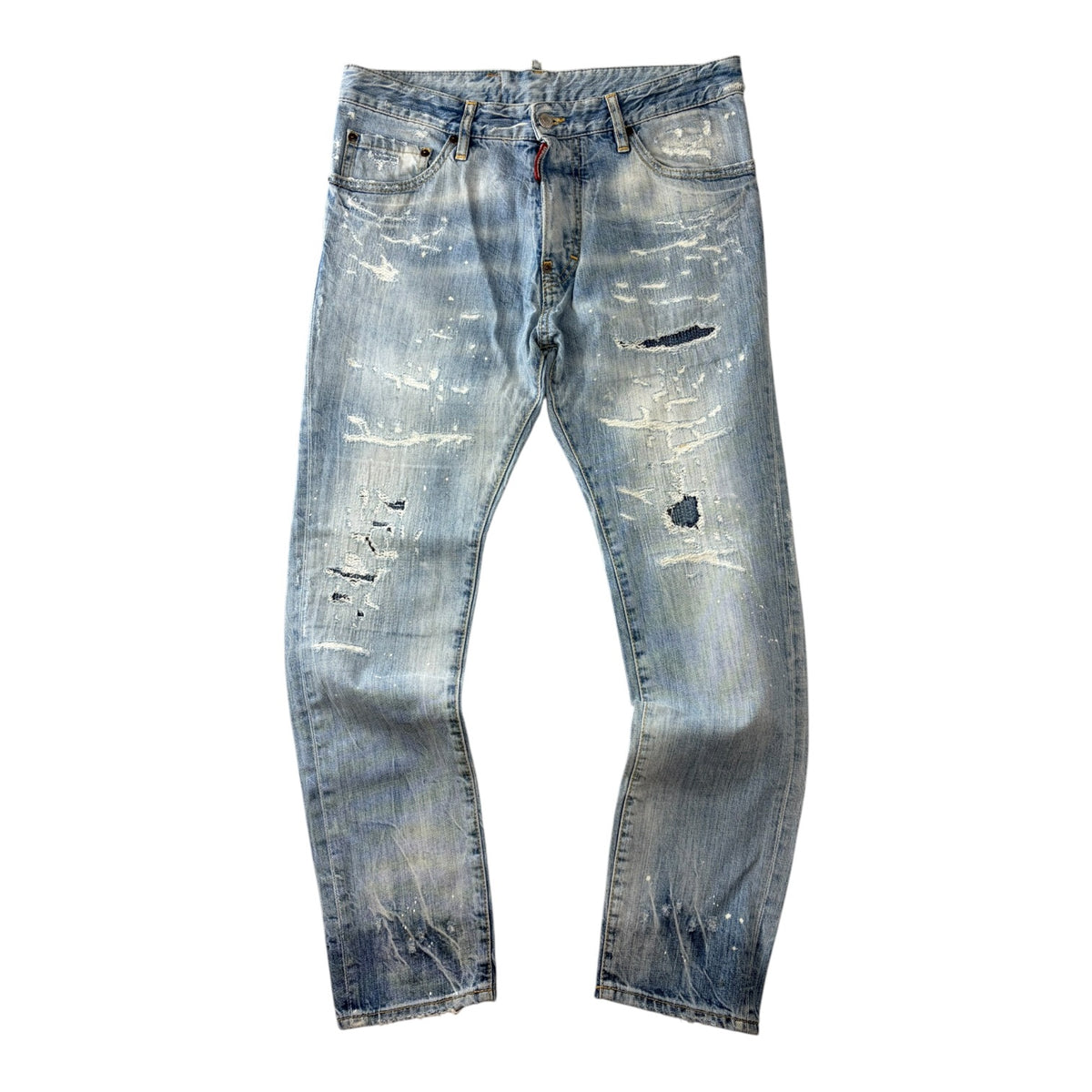 Dsquared2 Distressed Denim Jeans Light Wash