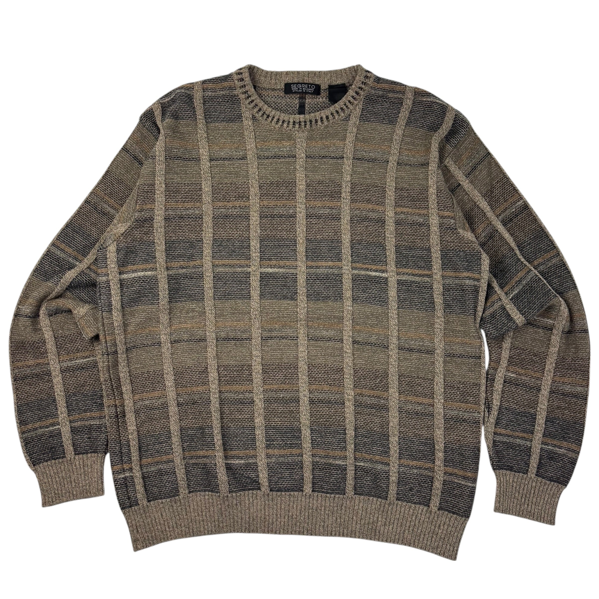 Vintage Segreto 3D Knit Sweater Brown