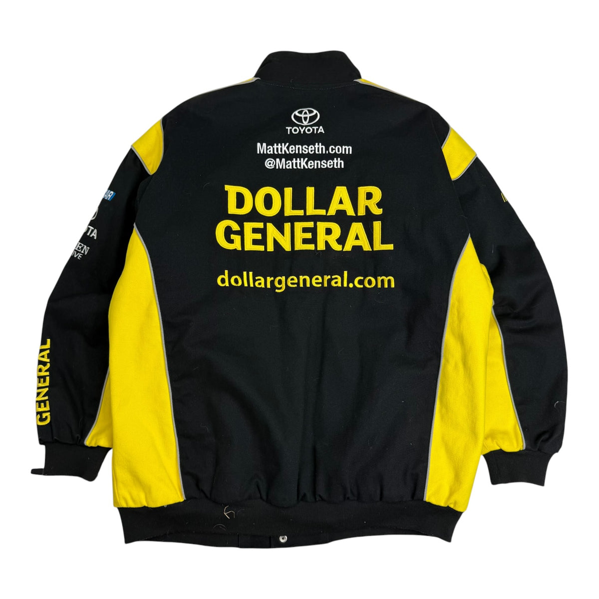 Vintage NASCAR Dollar General Race Jacket Black/Yellow