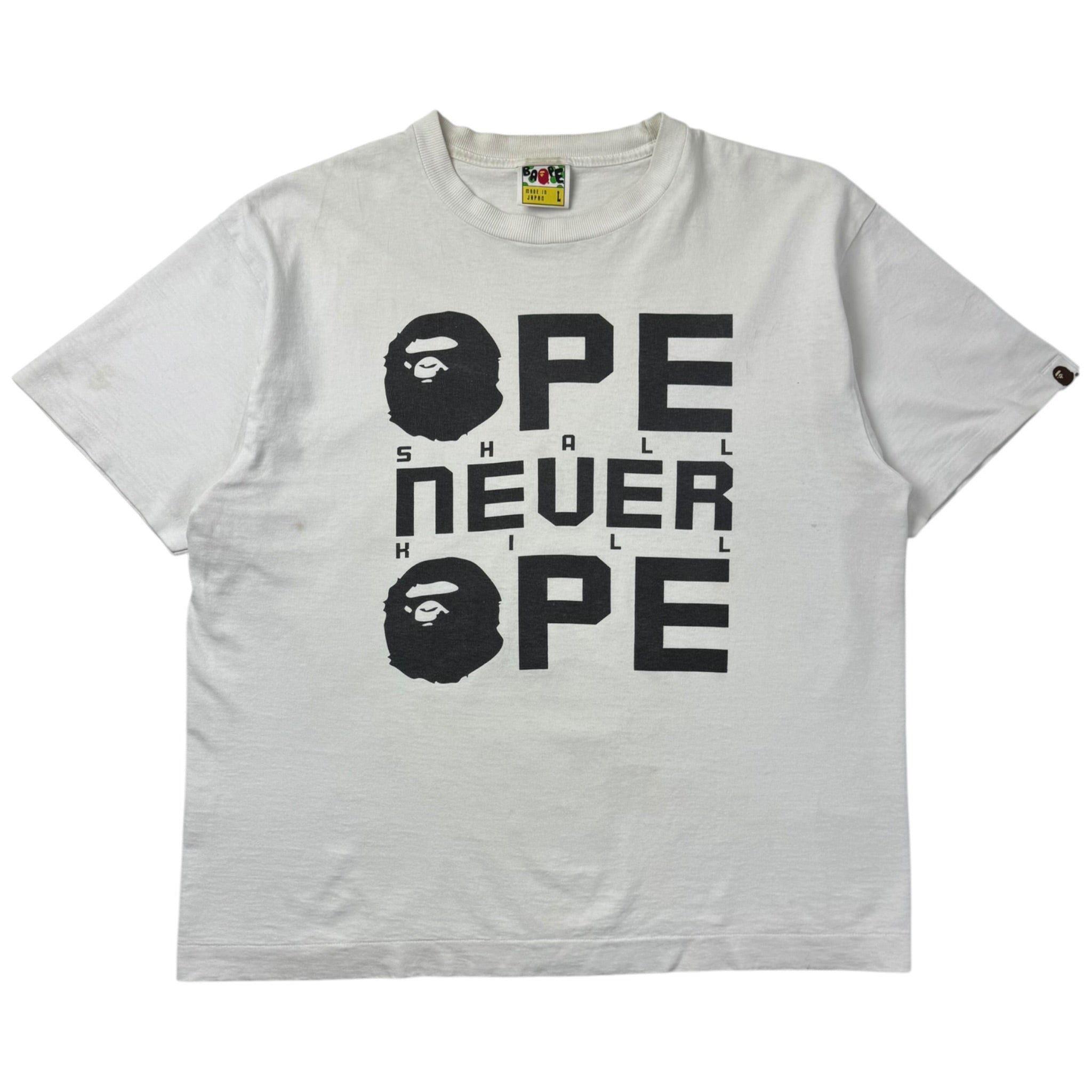 BAPE Ape Shall Never Kill Ape Tee White