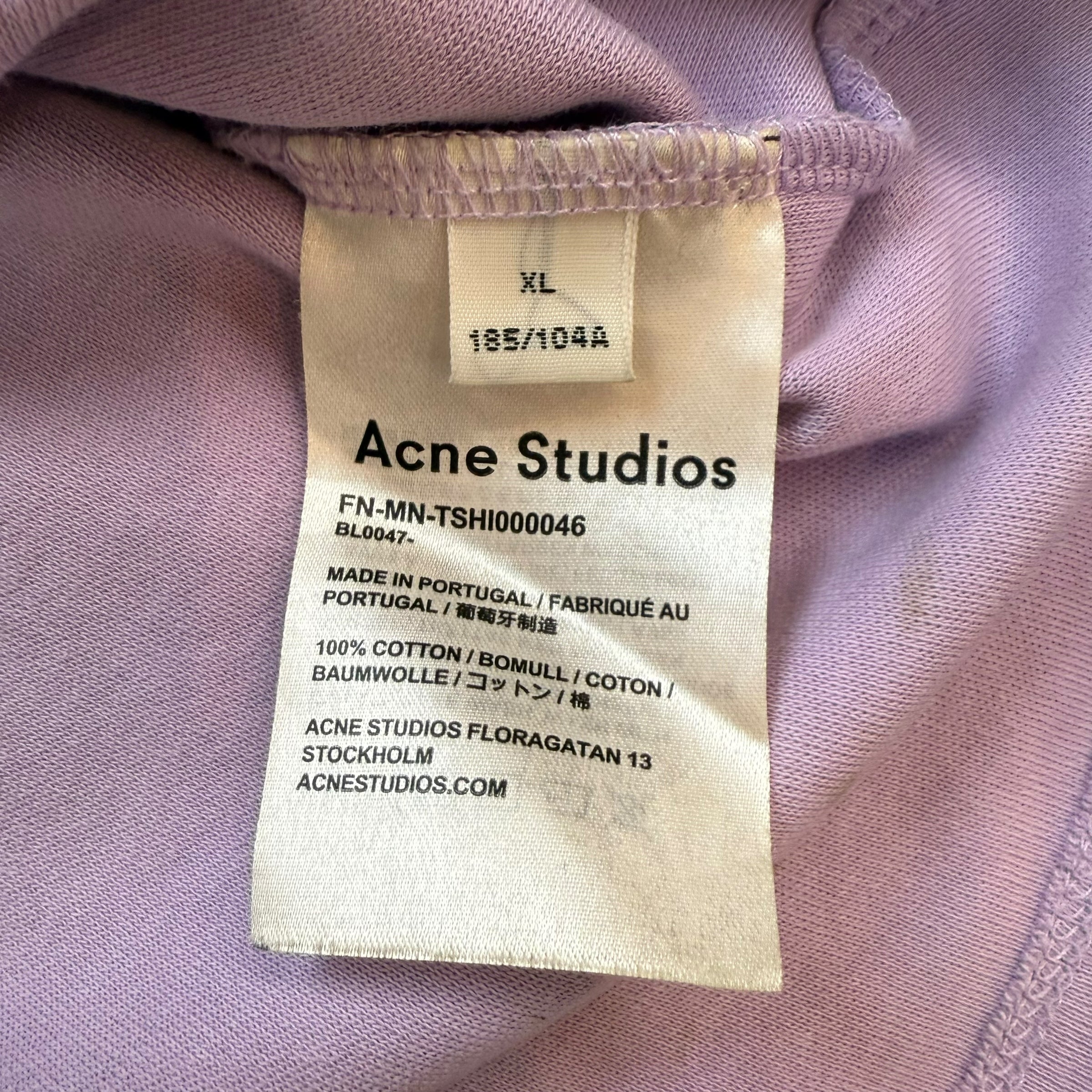 Acne Studios Eban Colour Block Tee Yellow/Purple