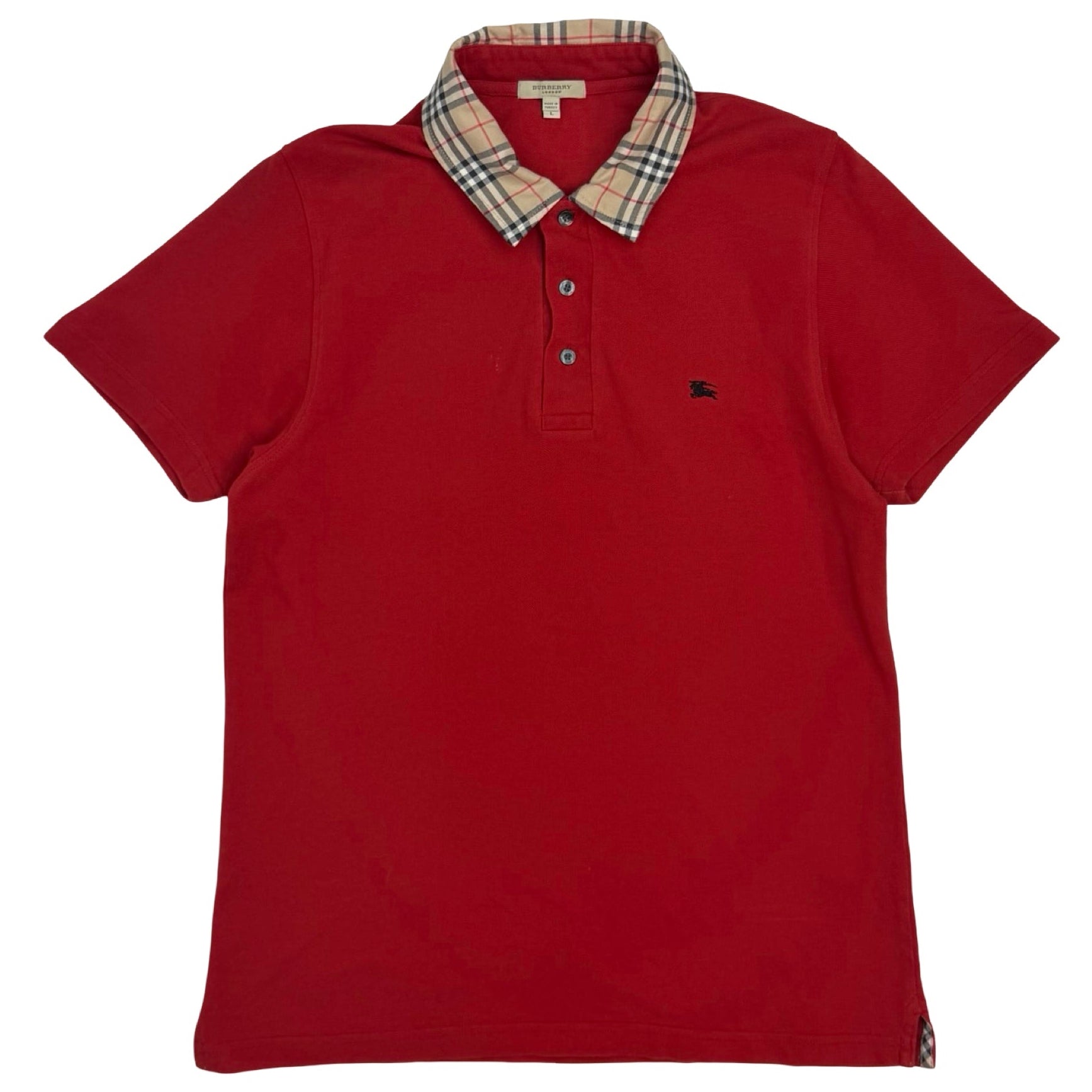 Vintage Burberry Polo Shirt Red