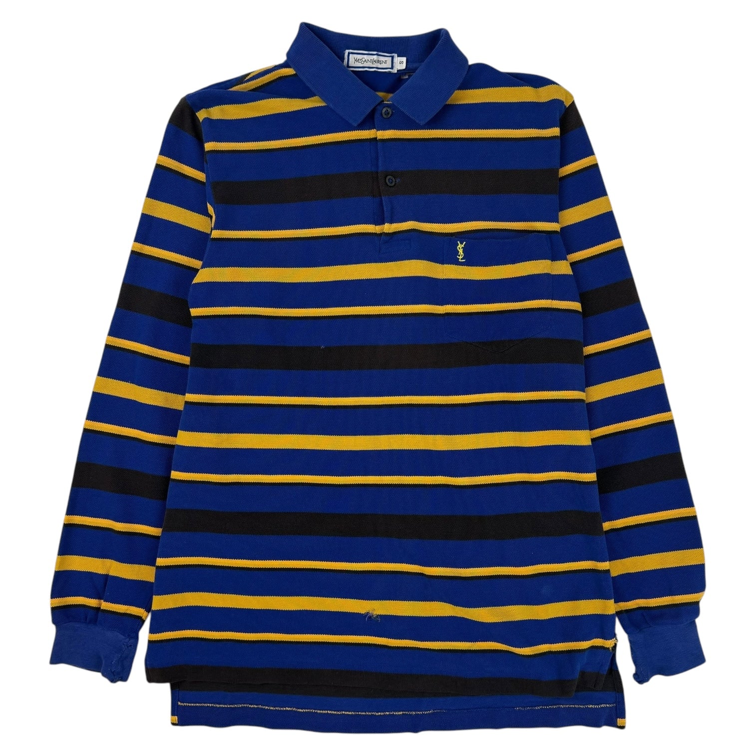 Vintage YSL Long Sleeve Striped Polo