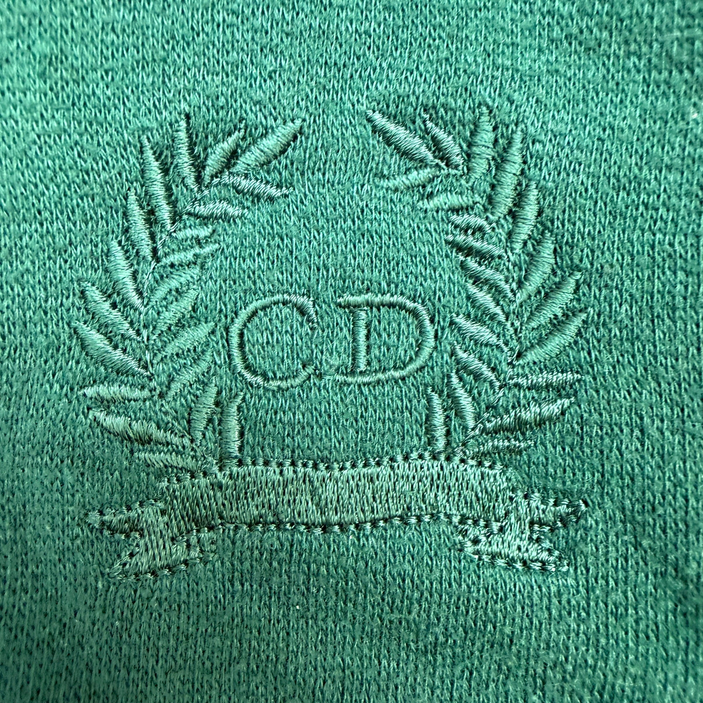 Vintage Christian Dior Quarter Zip Sweater Green