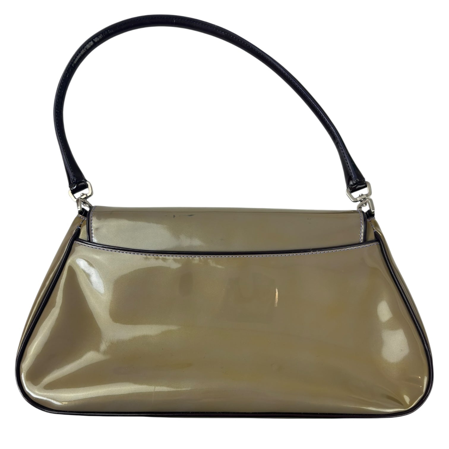 Prada Embossed Car Collection Shoulder Bag Olive/Brown