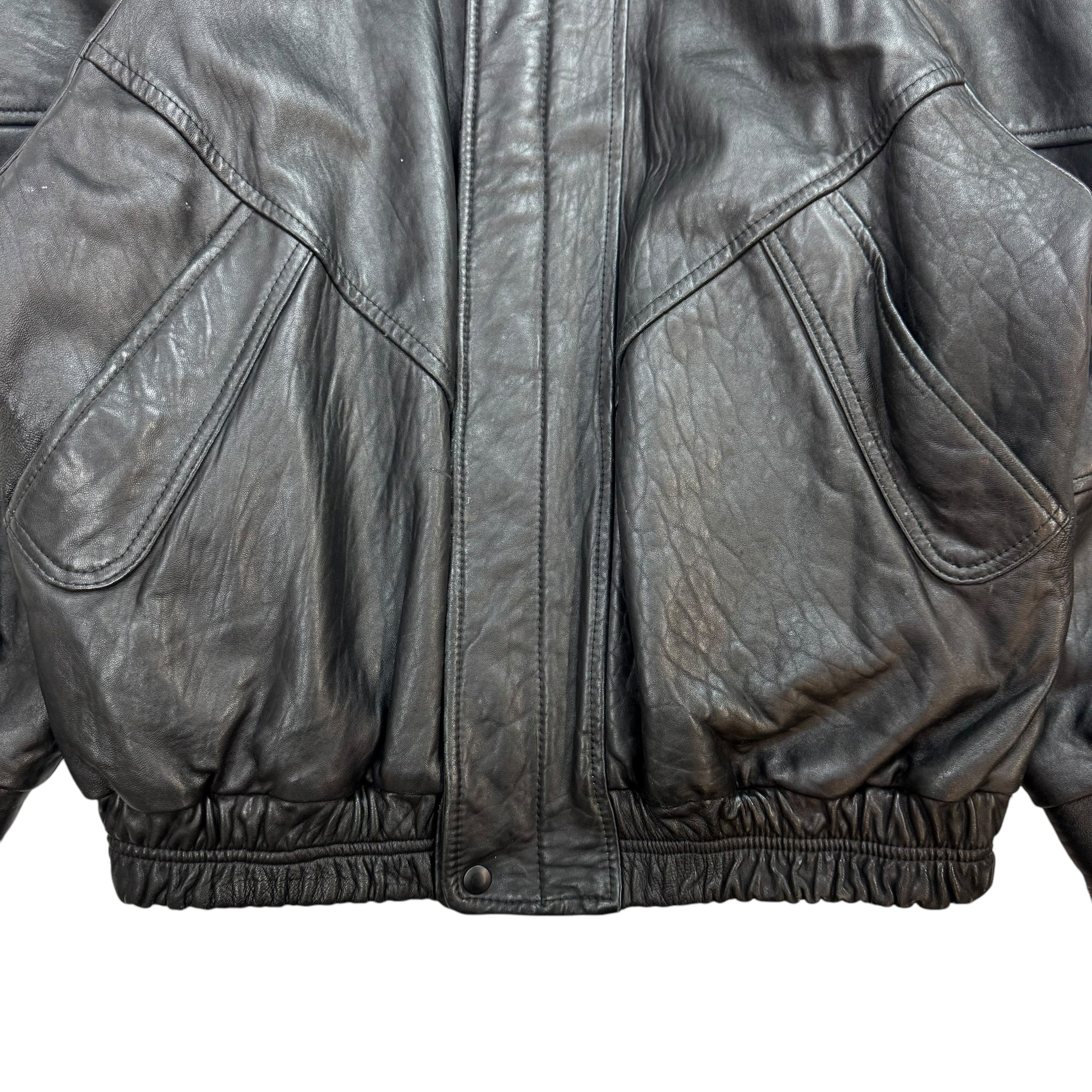 Vintage Group 5 Leather Jacket Black