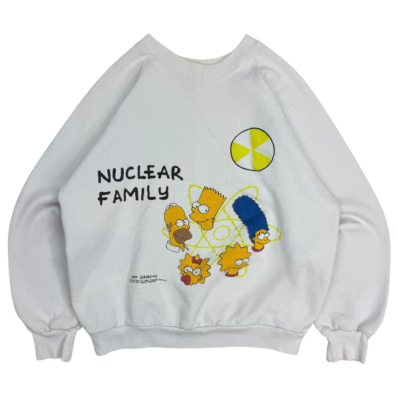 1990 The Simpsons ‘Nuclear Family’ Crewneck White