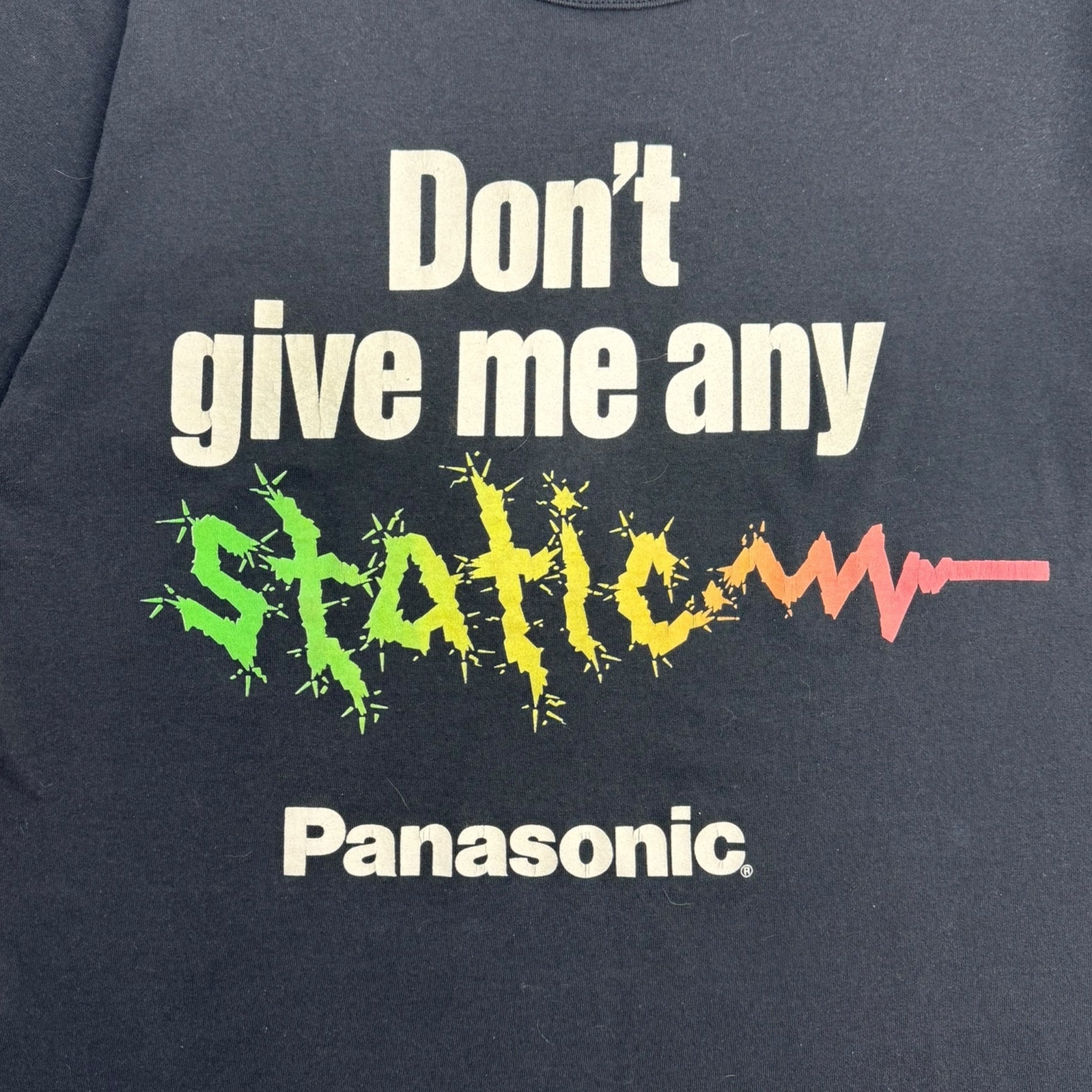 Vintage 80s Panasonic Static Tee Black